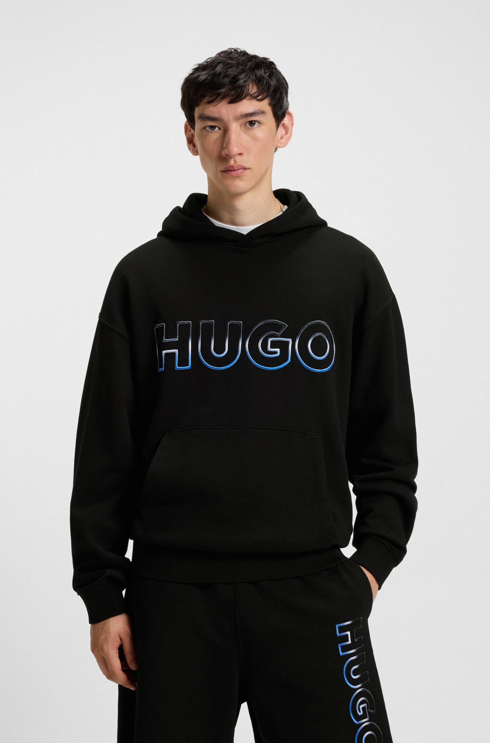 HUGO Blue Sweatshirt Nogudi mit Kapuze, regular fit, reine Baumwolle