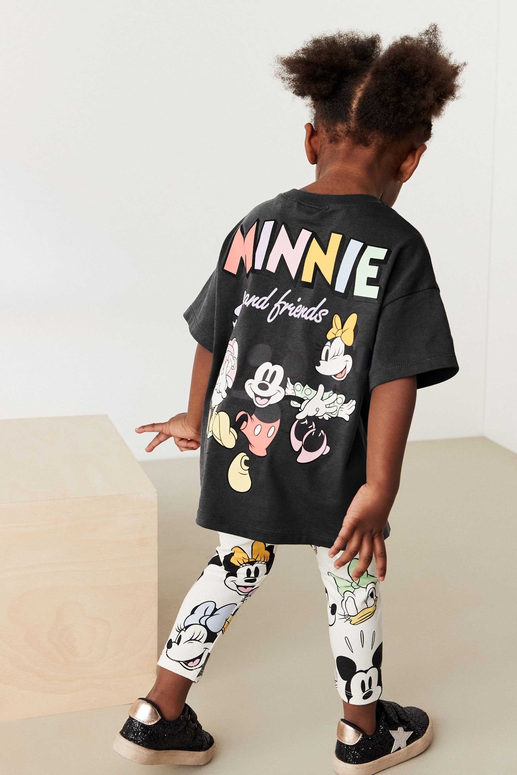 Mouse (2-tlg) Minnie und Set Radlershorts Next & T-Shirt T-Shirt im Shorts