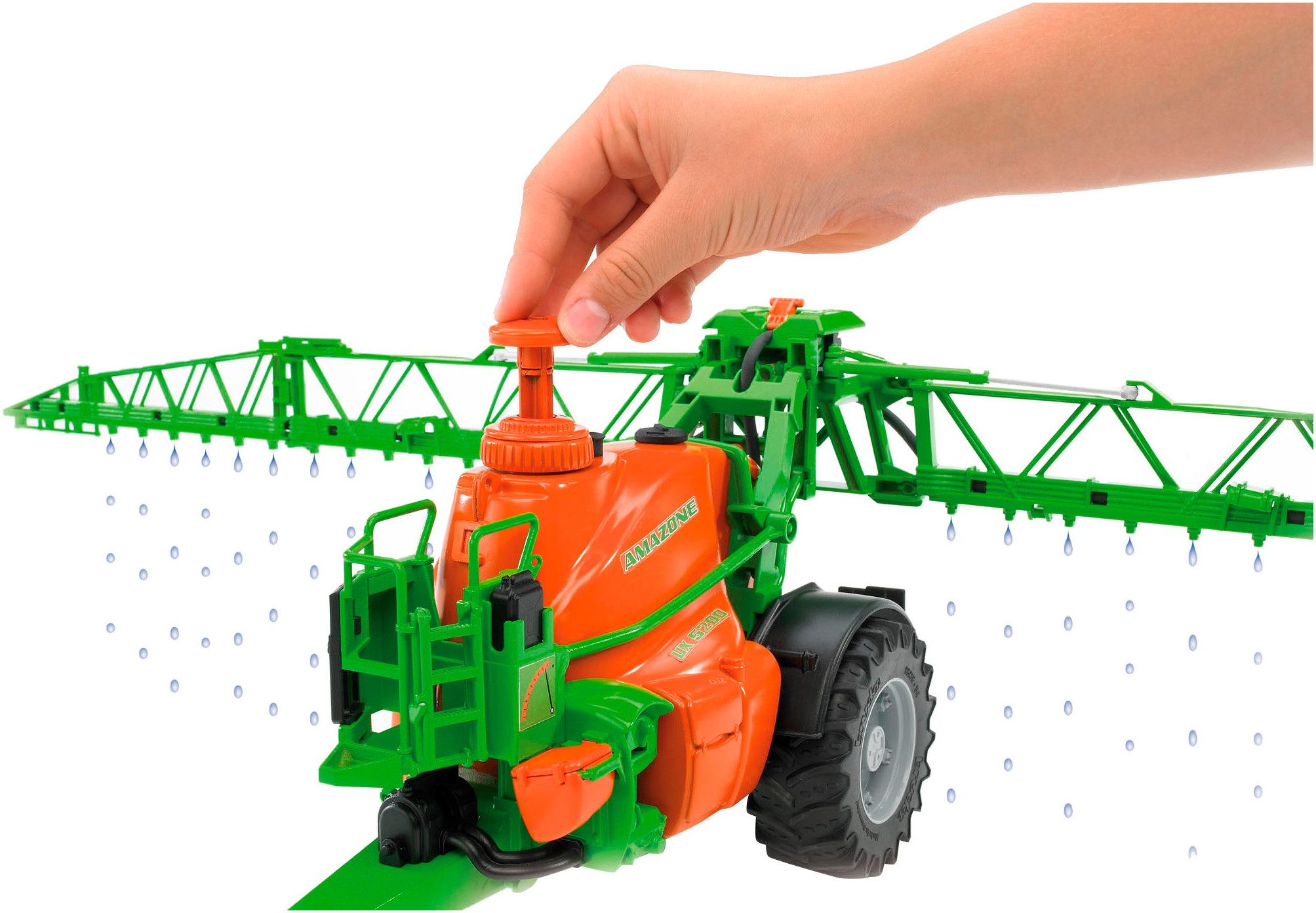 Bruder® Spielzeug-Landmaschine Amazone Anhängefeldspritze UX 5200 38 cm (02207), Made in Europe
