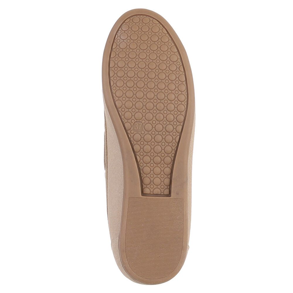 Ital-Design Damen Bootsschuh Schnürschuh Mokassin-Style Freizeit Schnürschuh (91849230) Flach Schnürer in Beige