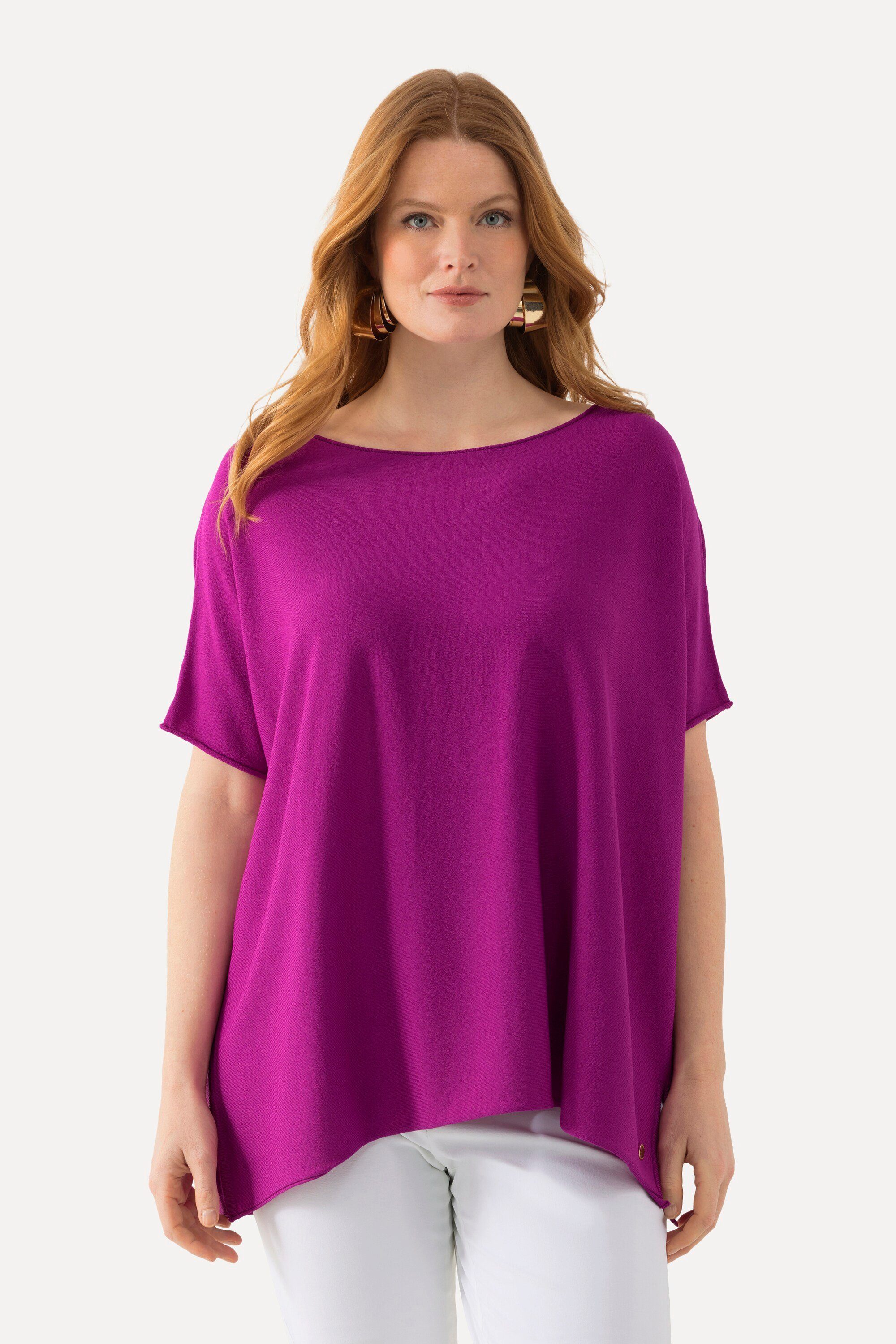 Ulla Popken Strickpullover Pullover oversized U-Boot-Ausschnitt günstig online kaufen
