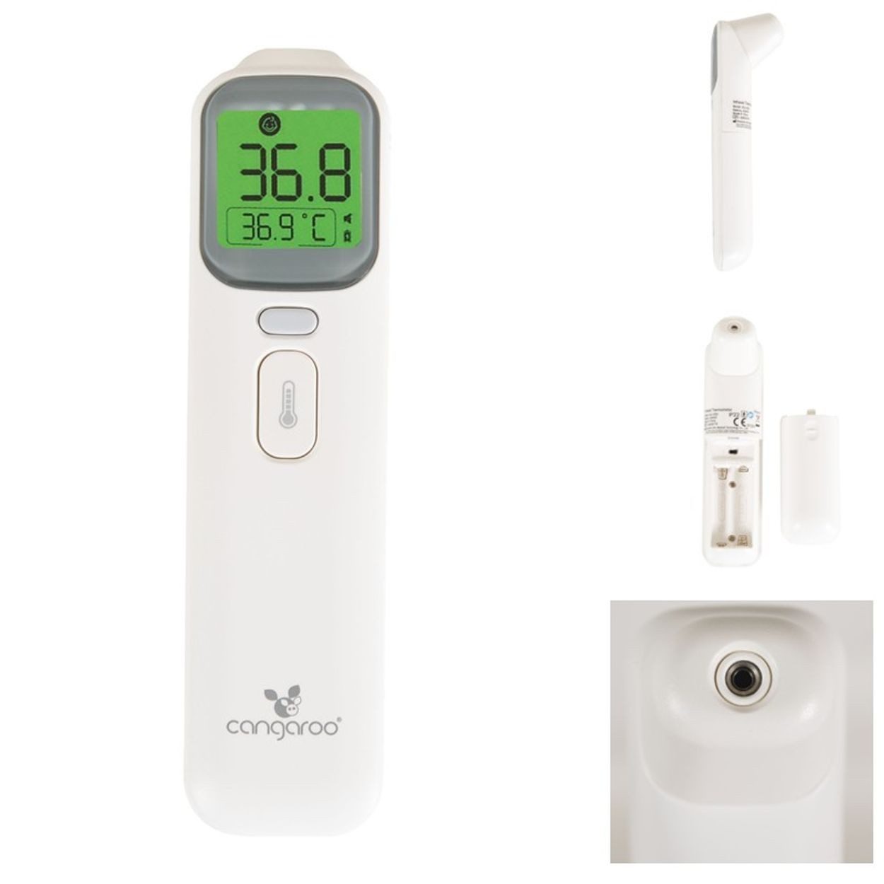 Cangaroo Infrarot-Fieberthermometer Infrarot-Thermometer Theo, 1-tlg., Körper berührungslos automatische Abschaltung