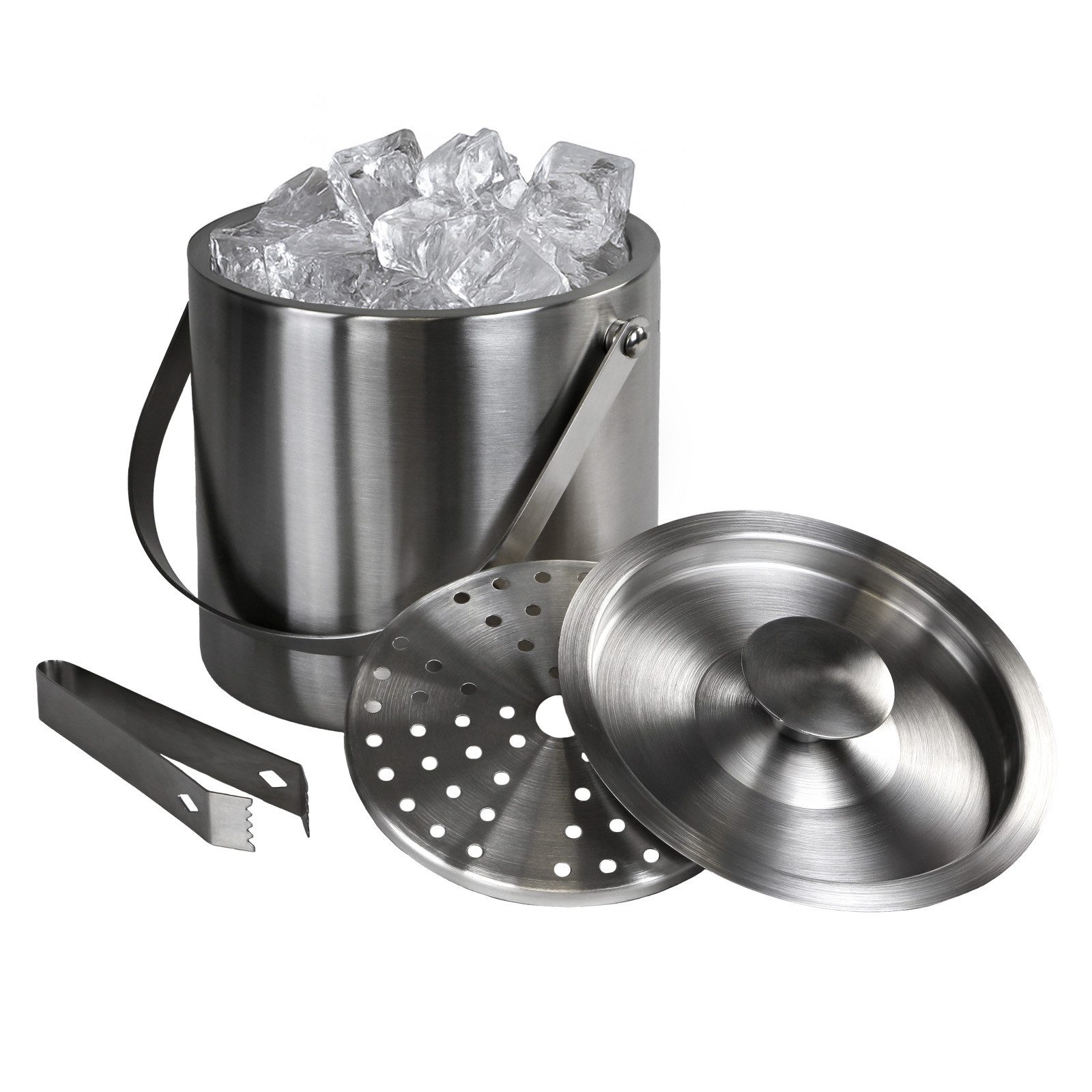 Montafox Eiswürfelbehälter Montafox Edelstahl Eiswürfelbehälter 3 Liter