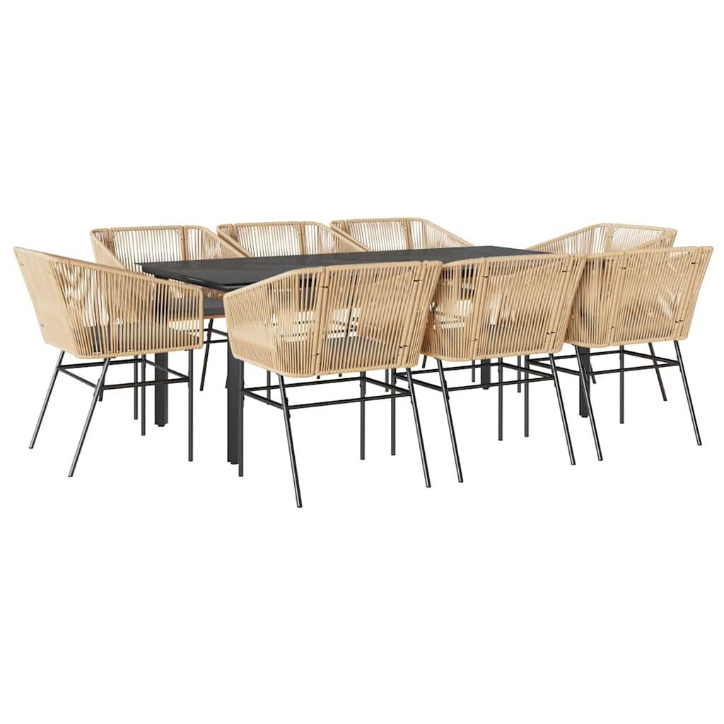 vidaXL Garten-Essgruppe 9-tlg. Garten-Essgruppe mit Kissen günstig online kaufen