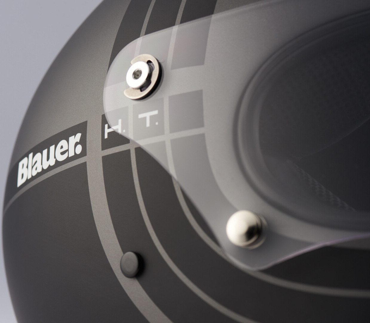 Blauer Motorradhelm 80's Helm