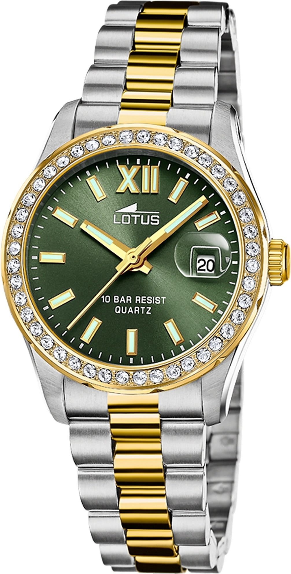 Chronograph Lotus Damenuhr Edelstahl silber gold