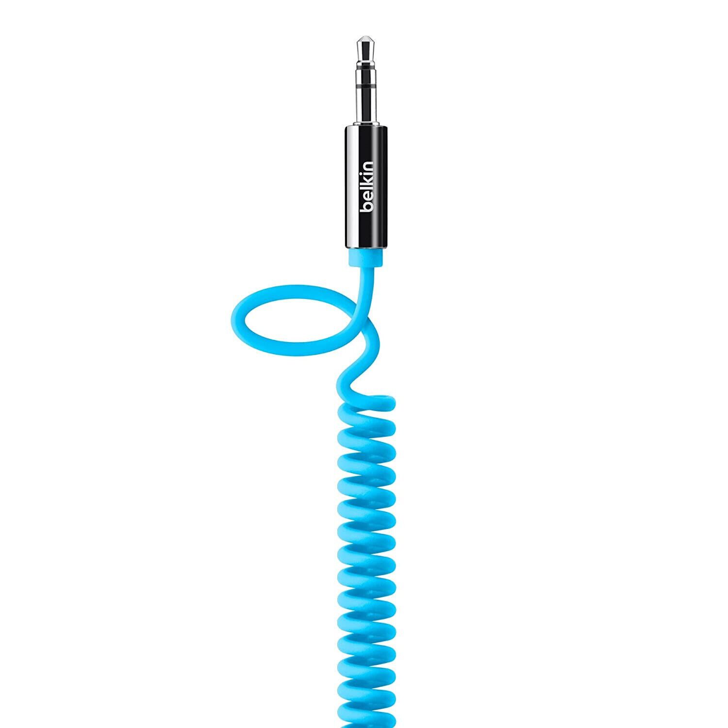 Belkin MIXIT Audio Kabel 3,5mm Klinke AUX Stereo Spiralkabel 1,8m Musik Audio-Kabel, Klinkenstecker, MP3 Kabel