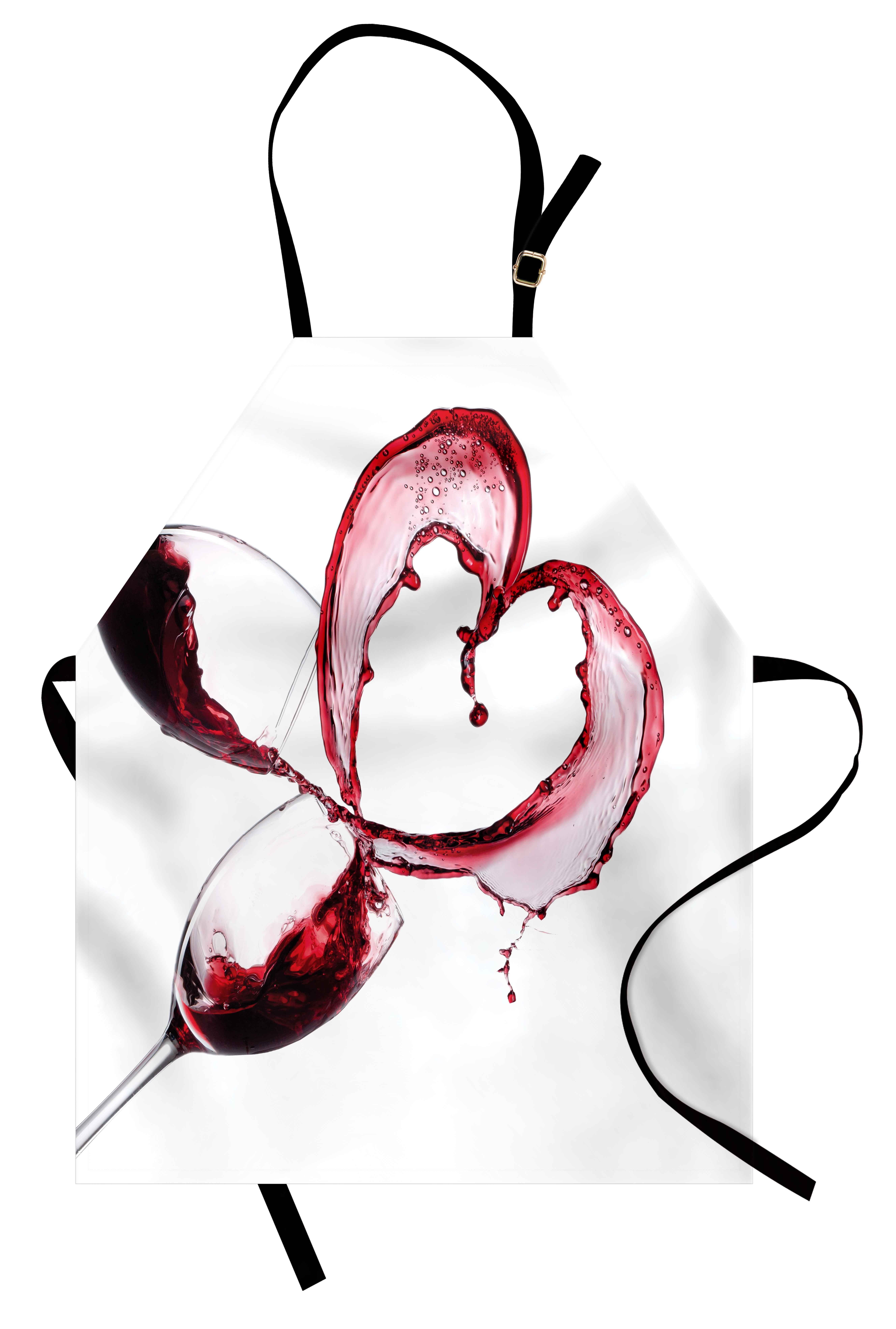 Abakuhaus Kochschürze Höhenverstellbar Klare Farben ohne verblassen, Wein Herzform Spilling Wine
