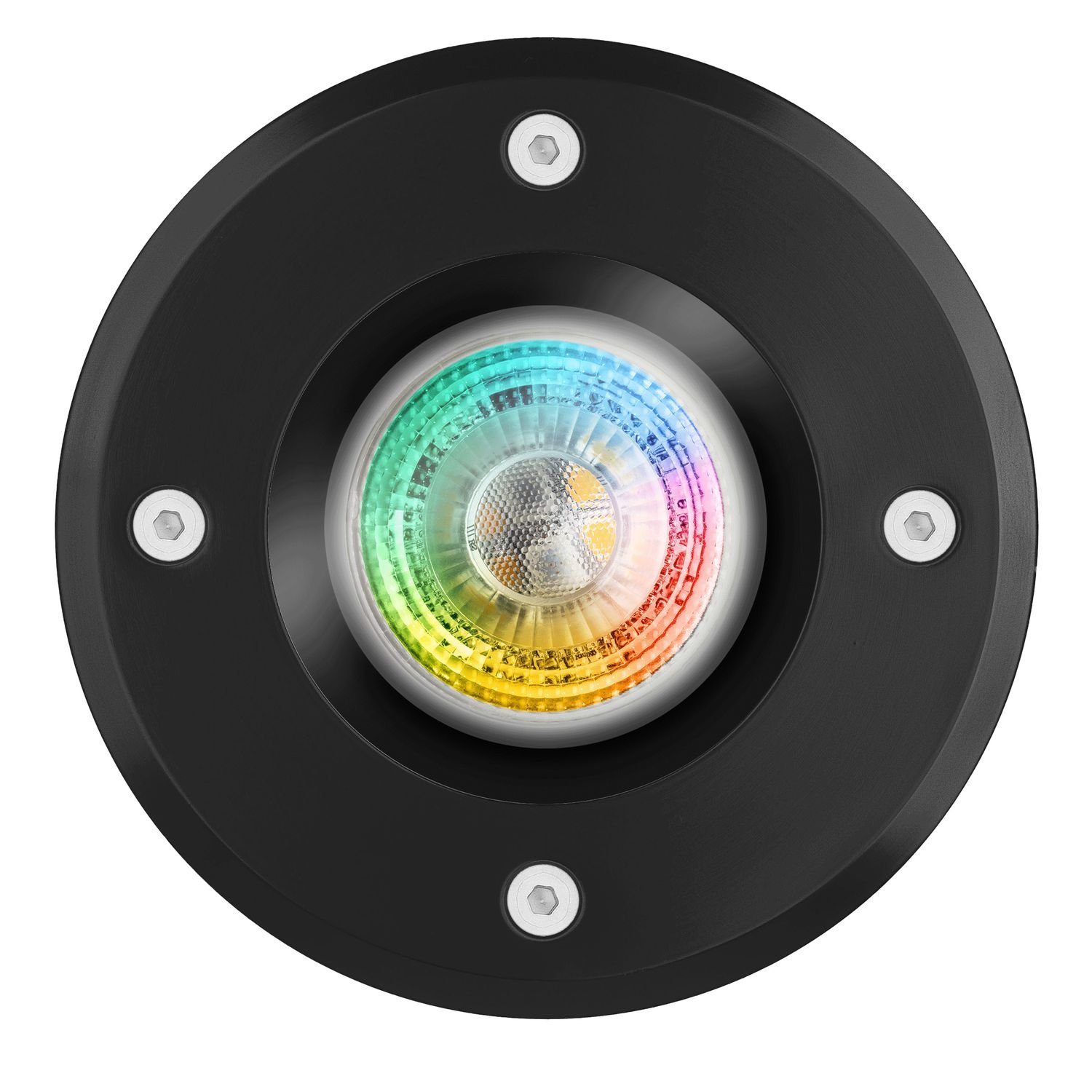 - LED Einbaustrahler Set RGB Wa LED + Fernbedienung mit Schwarzer LEDANDO Bodeneinbaustrahler RGB