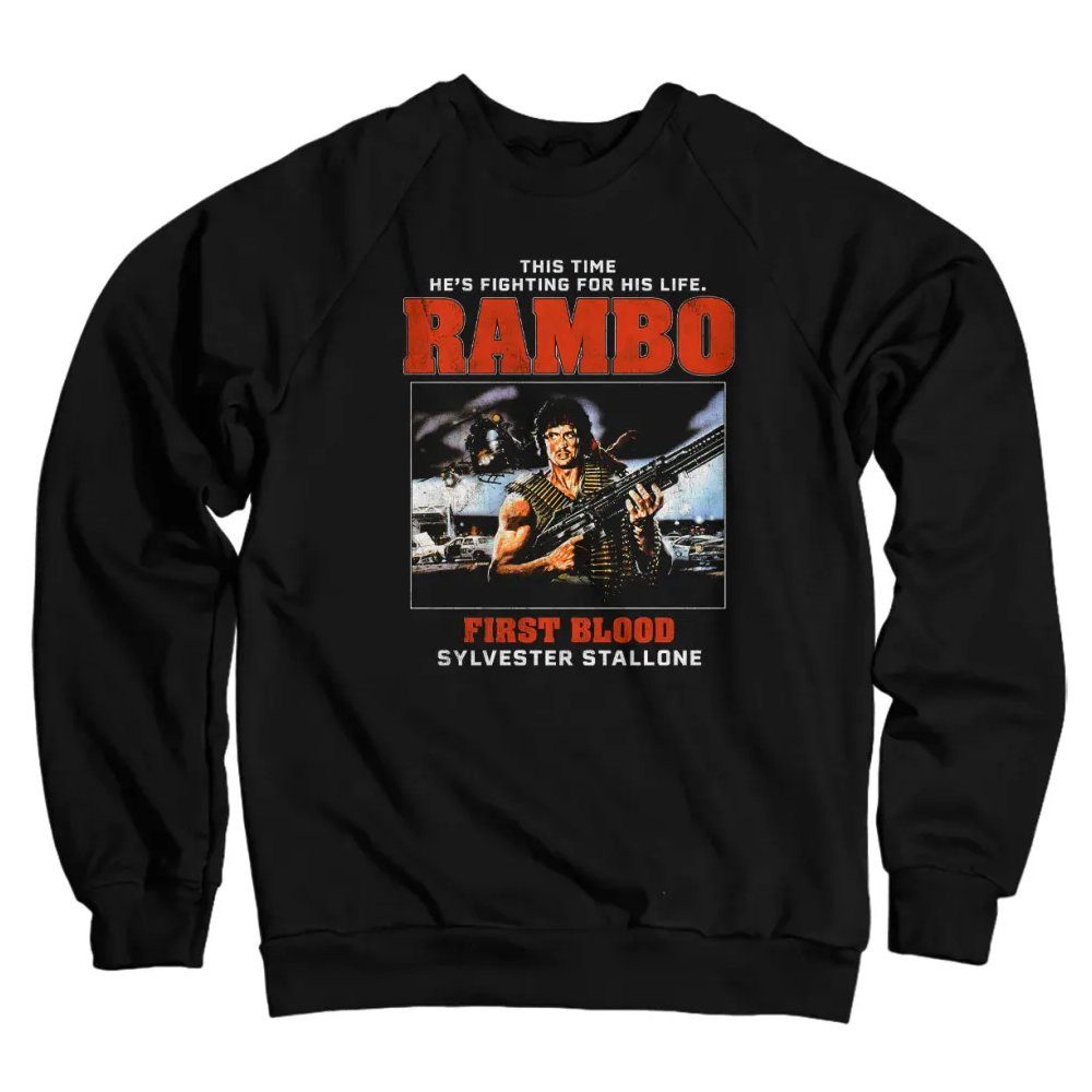 Rambo Rundhalspullover First Blood - Fighting For His Life Sweatshirt