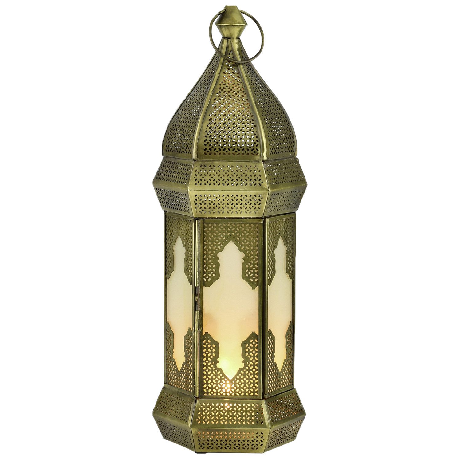 Teelichthalter Orientalische Deko Teelichthalter Laterne Windlicht Loujain Weiss
