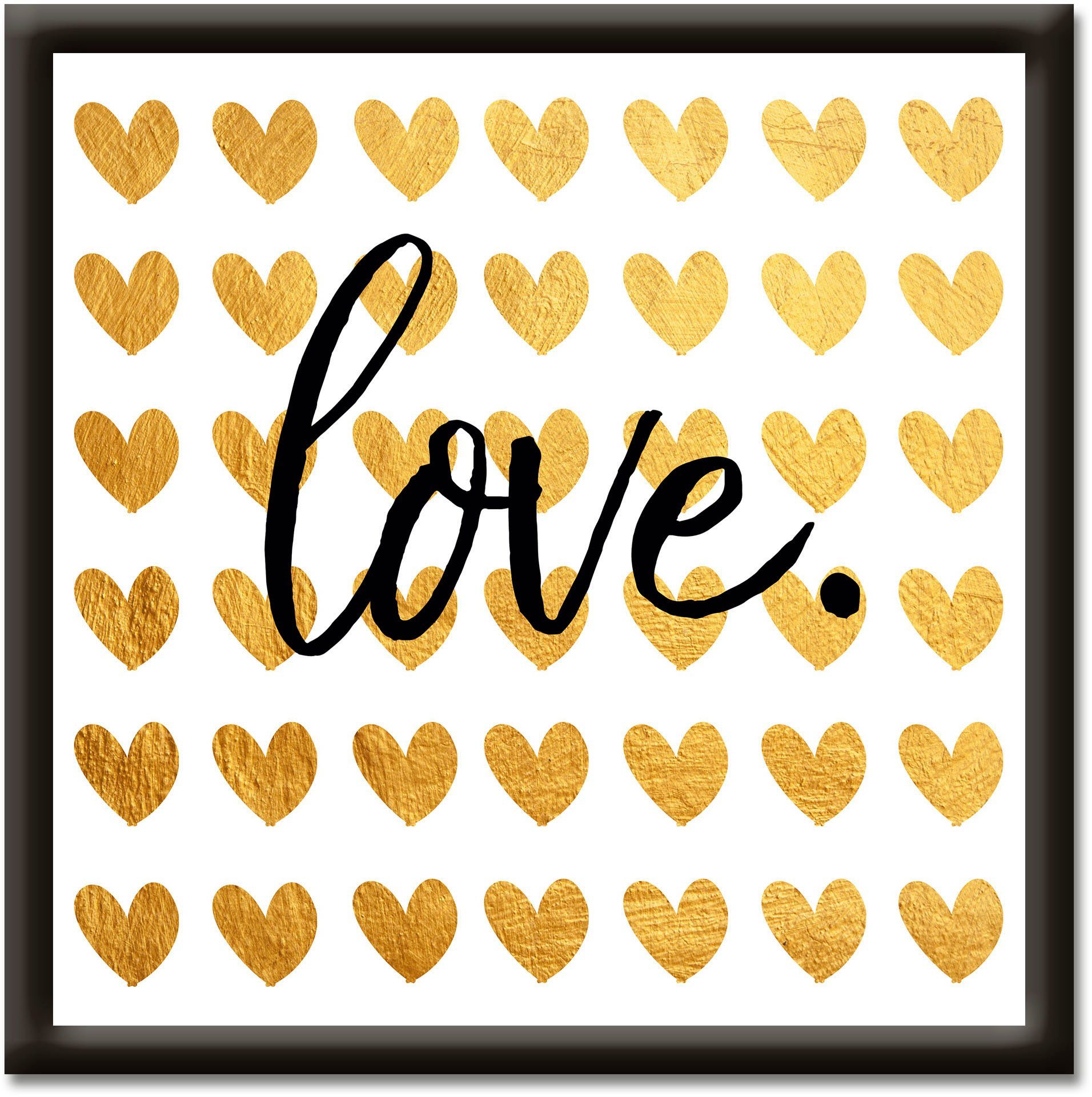 Artland Wandbild Goldene Liebe, Sprüche & Texte (1 St)