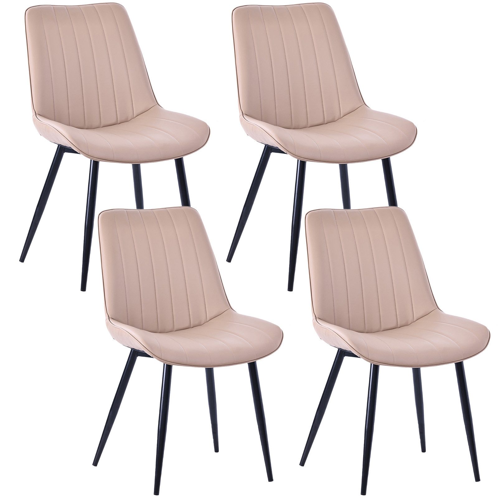 HOMAVO Esszimmerstuhl YZ1 STUHL-SET 2 Stück in Stoff oder Kunstleder – modern & gepolstert