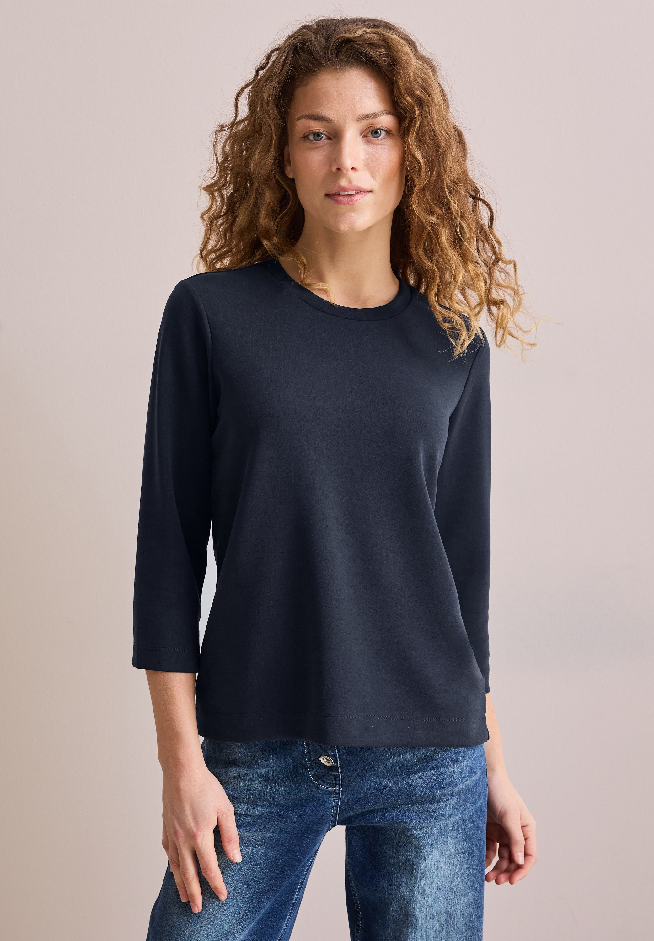 CECIL Rundhalsshirt mit 3/4 Ärmeln günstig online kaufen
