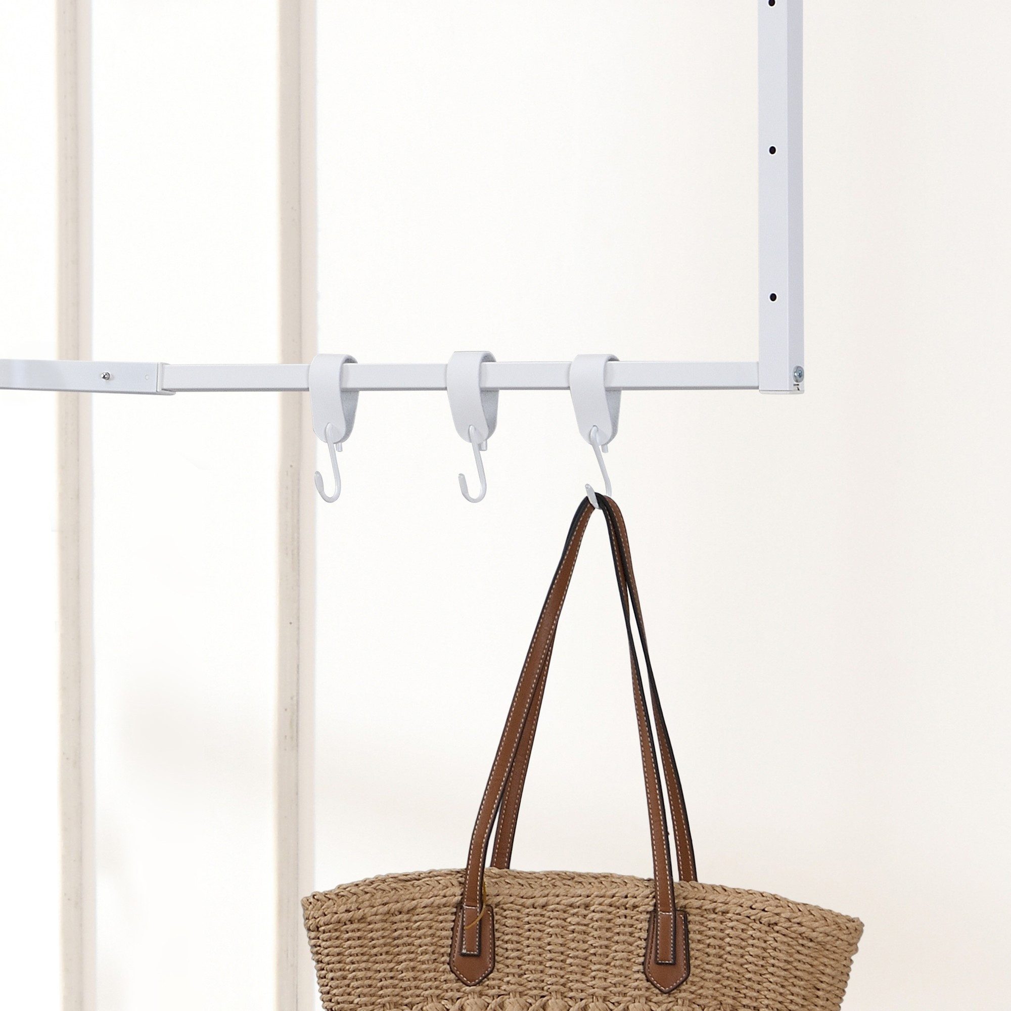 HOME DELUXE S-Haken SHAPE - Mengenauswahl, Gaderobenleiste, (10-St), mit Lederschlaufe I Kleiderhaken, Garderobenhaken