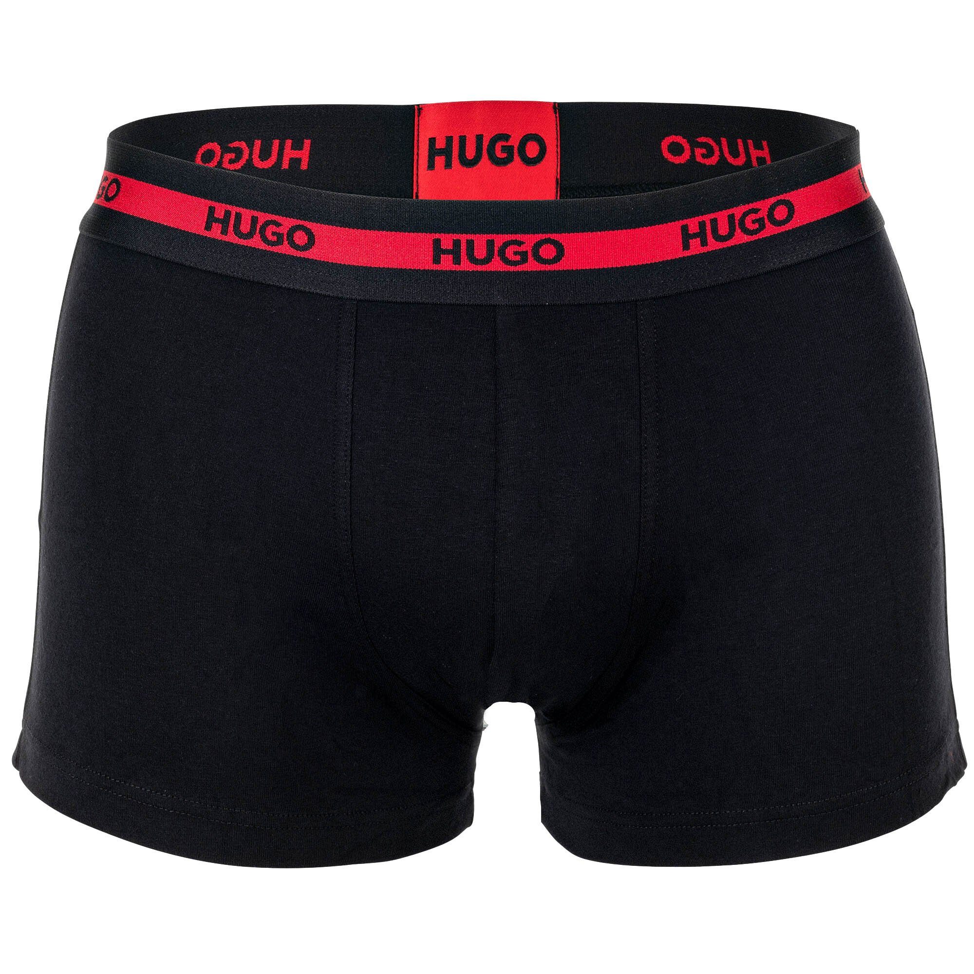 3er Rot/Blau/Schwarz Pack Boxershorts, TRUNK Boxer HUGO TRIPLET - Herren