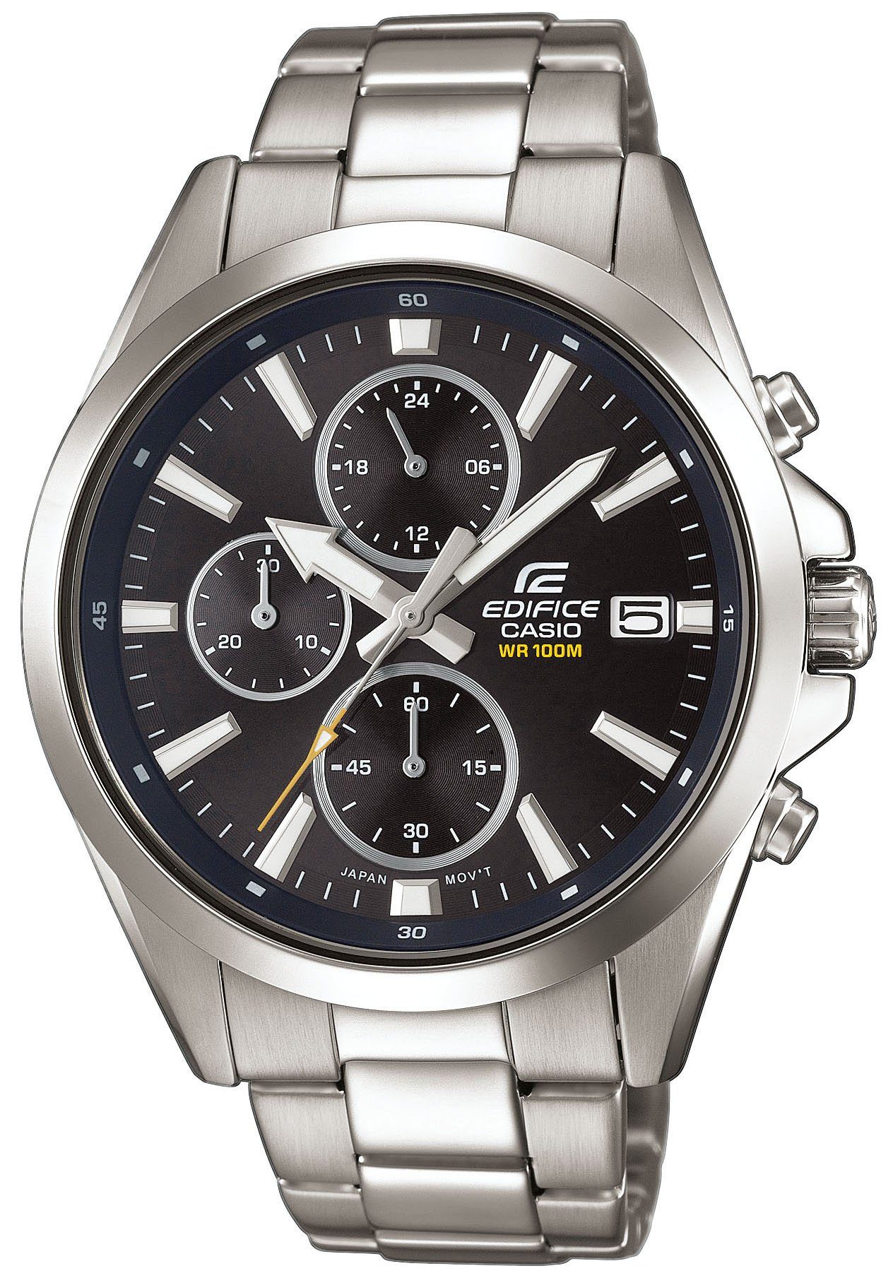 CASIO EDIFICE Chronograph EFV-560D-1AVUEF, Quarzuhr, Armbanduhr, Herrenuhr, Stoppfunktion, bis 10 bar wasserdicht