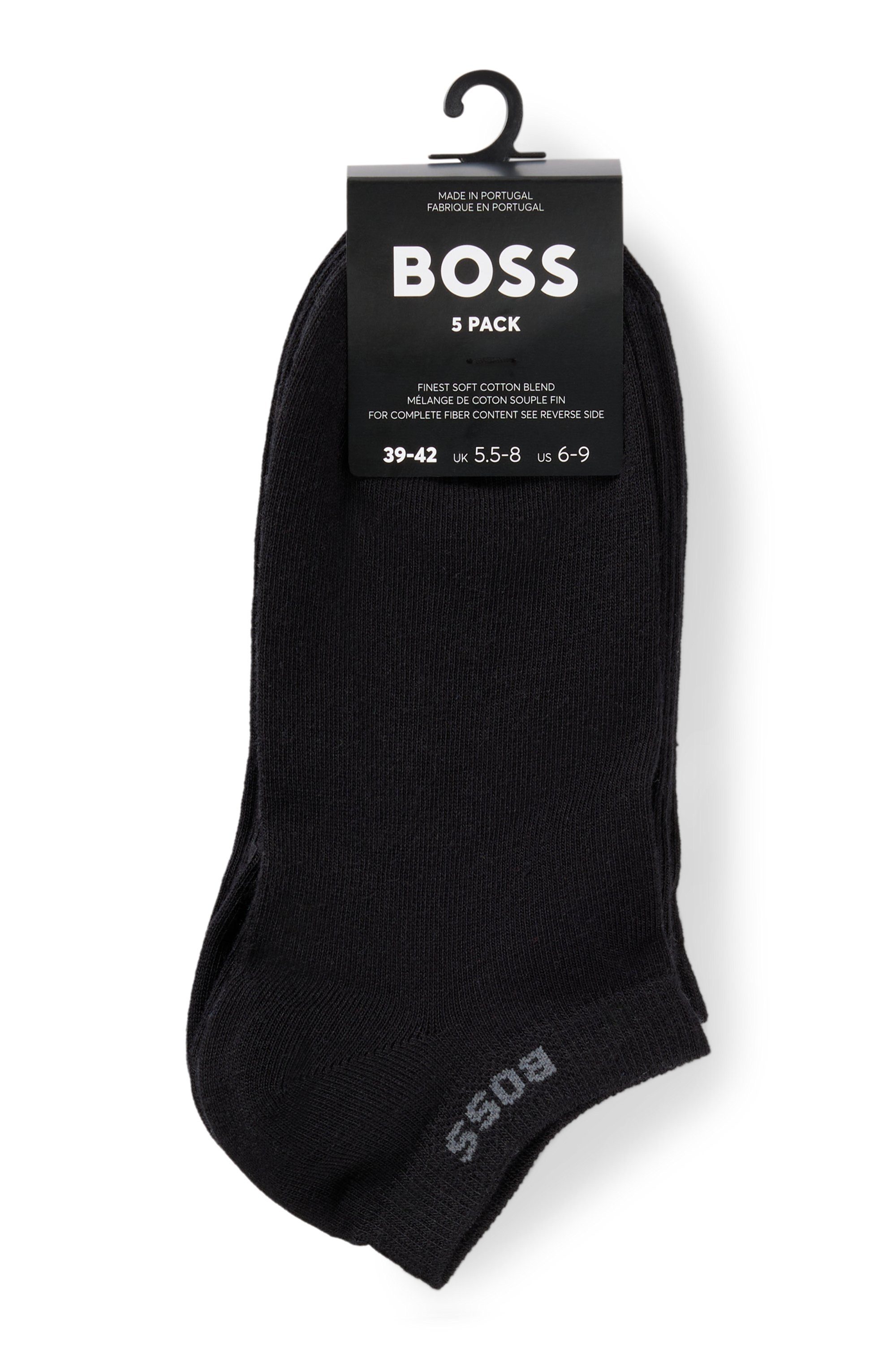 BOSS Sneakersocken 5P AS Logo CC W (Packung, 5-Paar, 5er) mit BOSS-Logoschriftzug