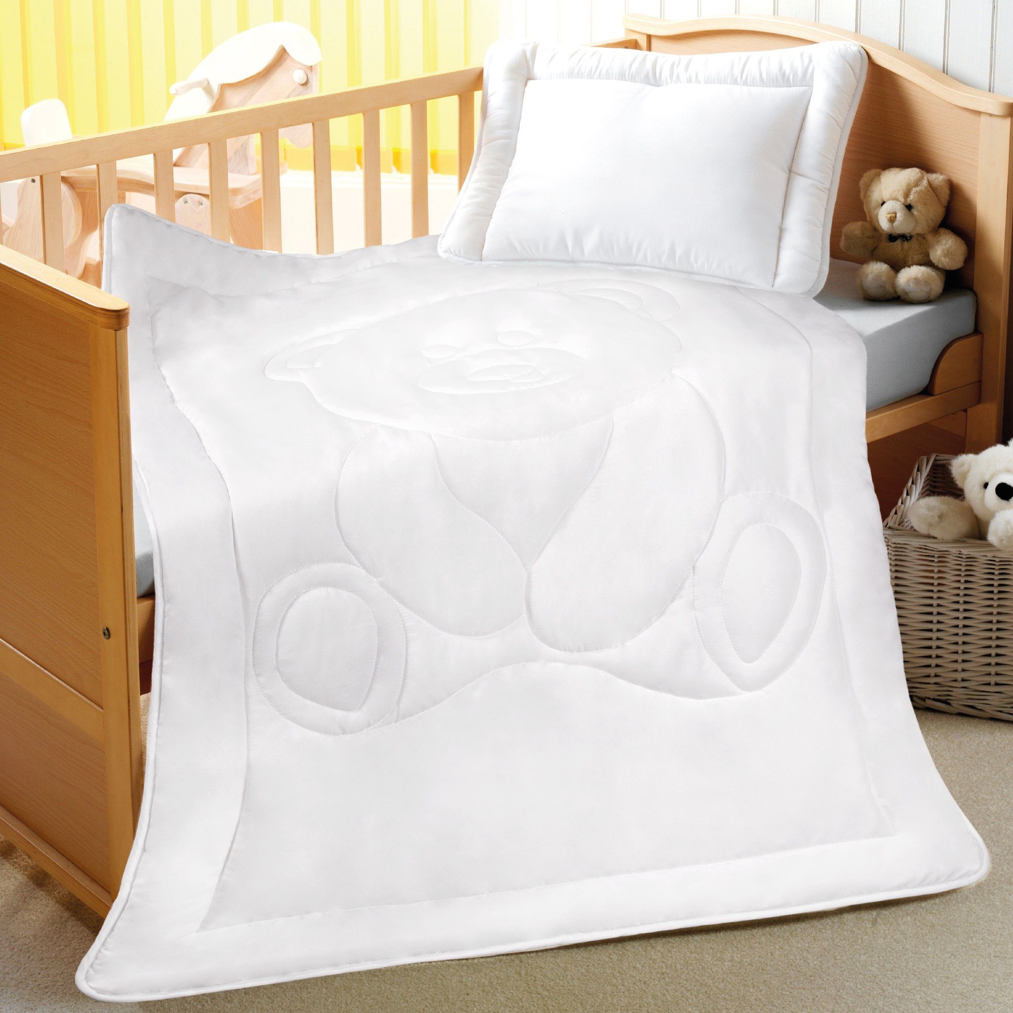Kinderbettdecke + Kopfkissen, Bettenset für Kinder, Bestlivings, Füllung: Polyester, Kinder Betten Set, Bettdecke 100x135cm + 40x60cm, Kinderdecke