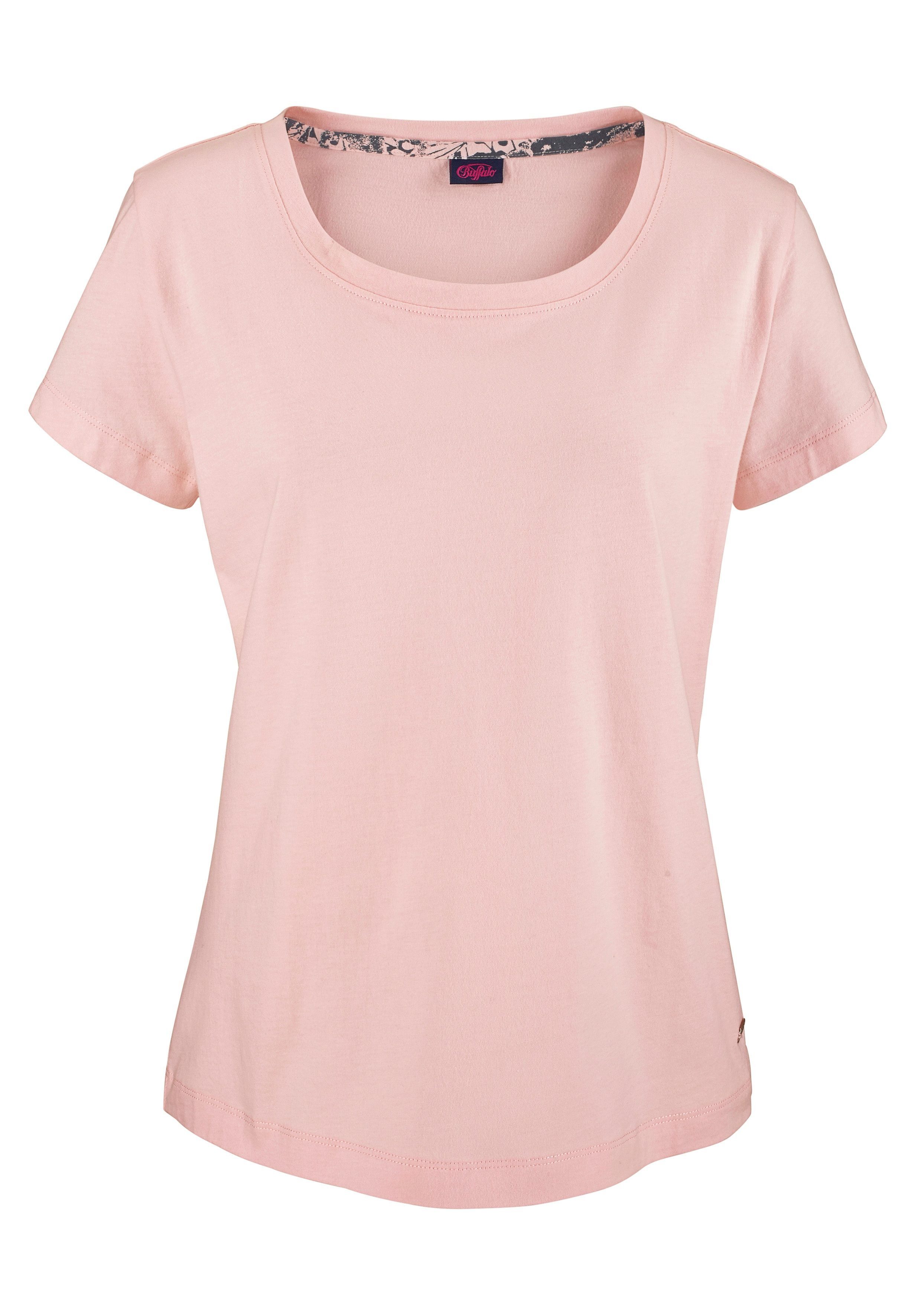 tlg., gemusterter Buffalo softem Stück) Basic mit Shorty 1 Shorts rosa-gemustert T-Shirt (2 und