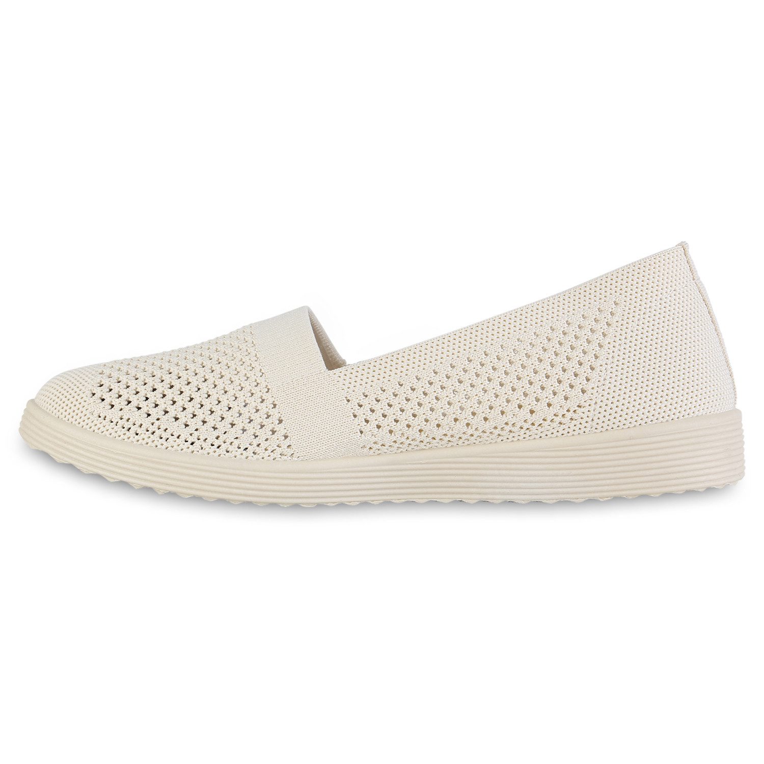 VAN HILL 841602 Slipper Damen Slip Ons Slippers Bequeme Strick Profil-Sohle günstig online kaufen