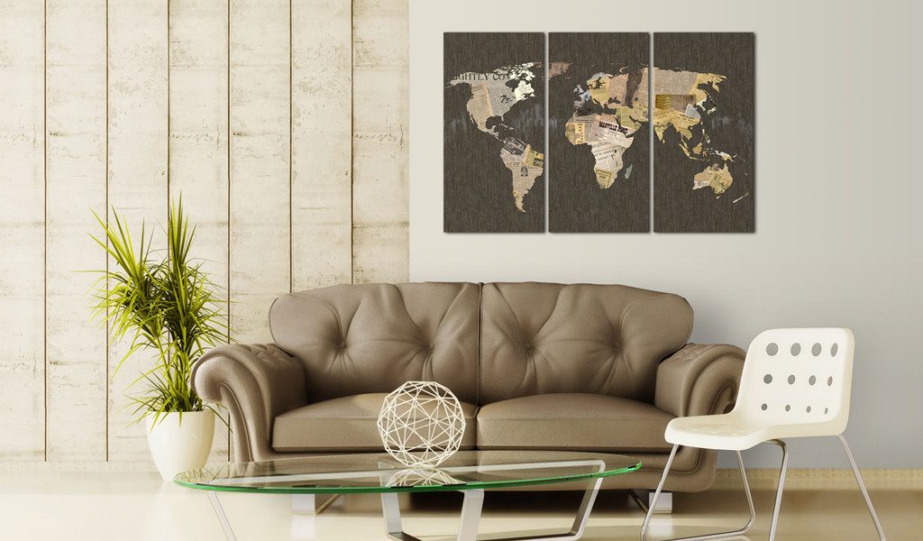 Artgeist Wandbild Nachrichten aus der Welt - Triptychon