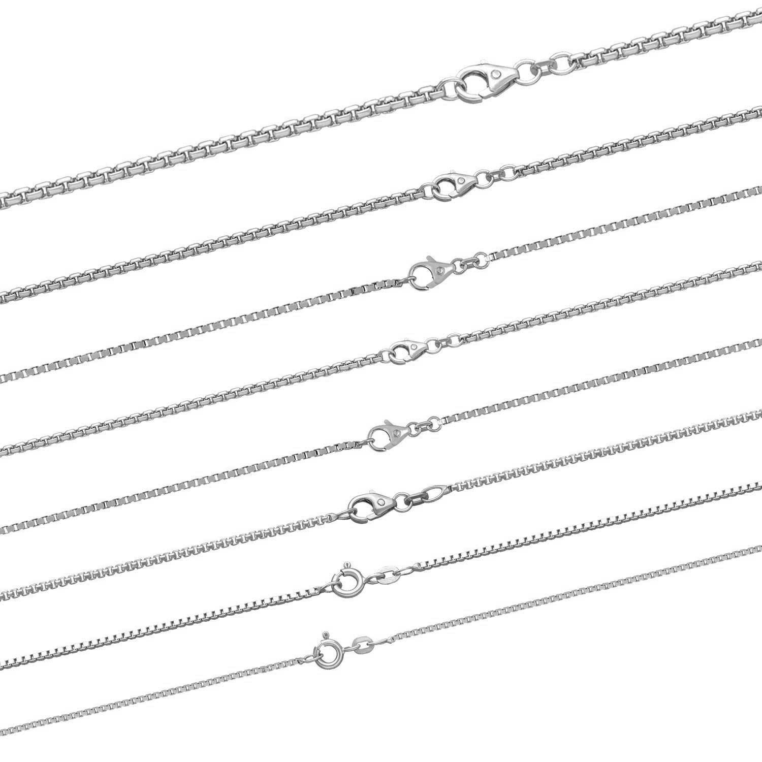 HOPLO Silberkette Silberkette Venezianerkette Länge 42cm - Breite 1,2mm - 9 günstig online kaufen