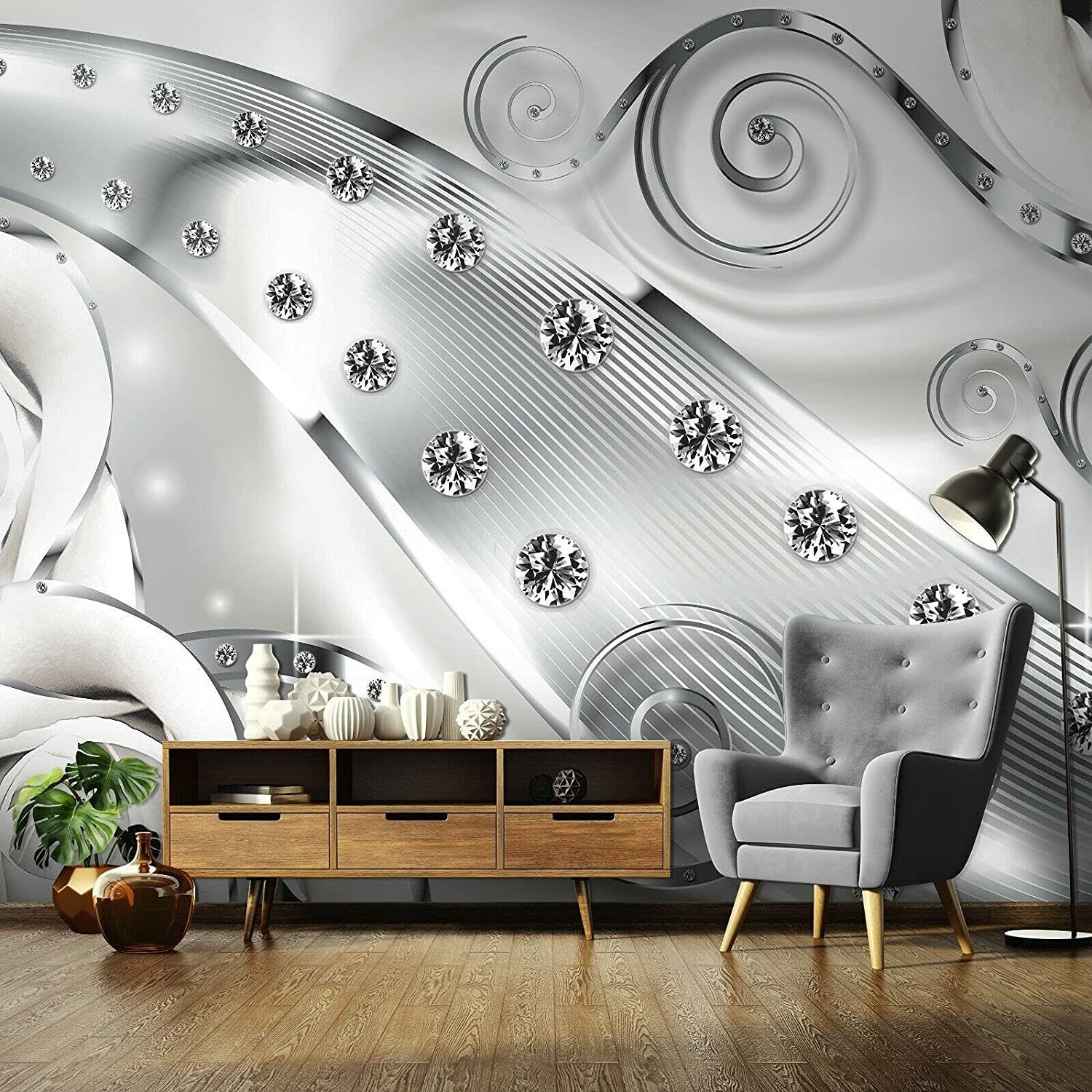 Wallarena Abstrakt, Modern Abstrakt Struktur, Fototapete Selbstklebende Schlafzimmer, Effekt 3D Selbstklebend Rosen Wohnzimmer Blumen Fototapete