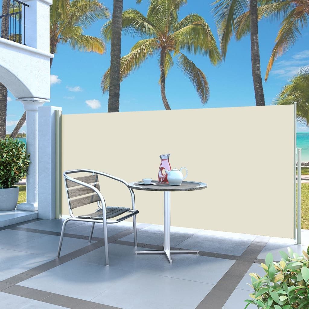 Thumbnail - vidaXL Seitenmarkise Ausziehbare Seitenmarkise 120x300 cm Creme