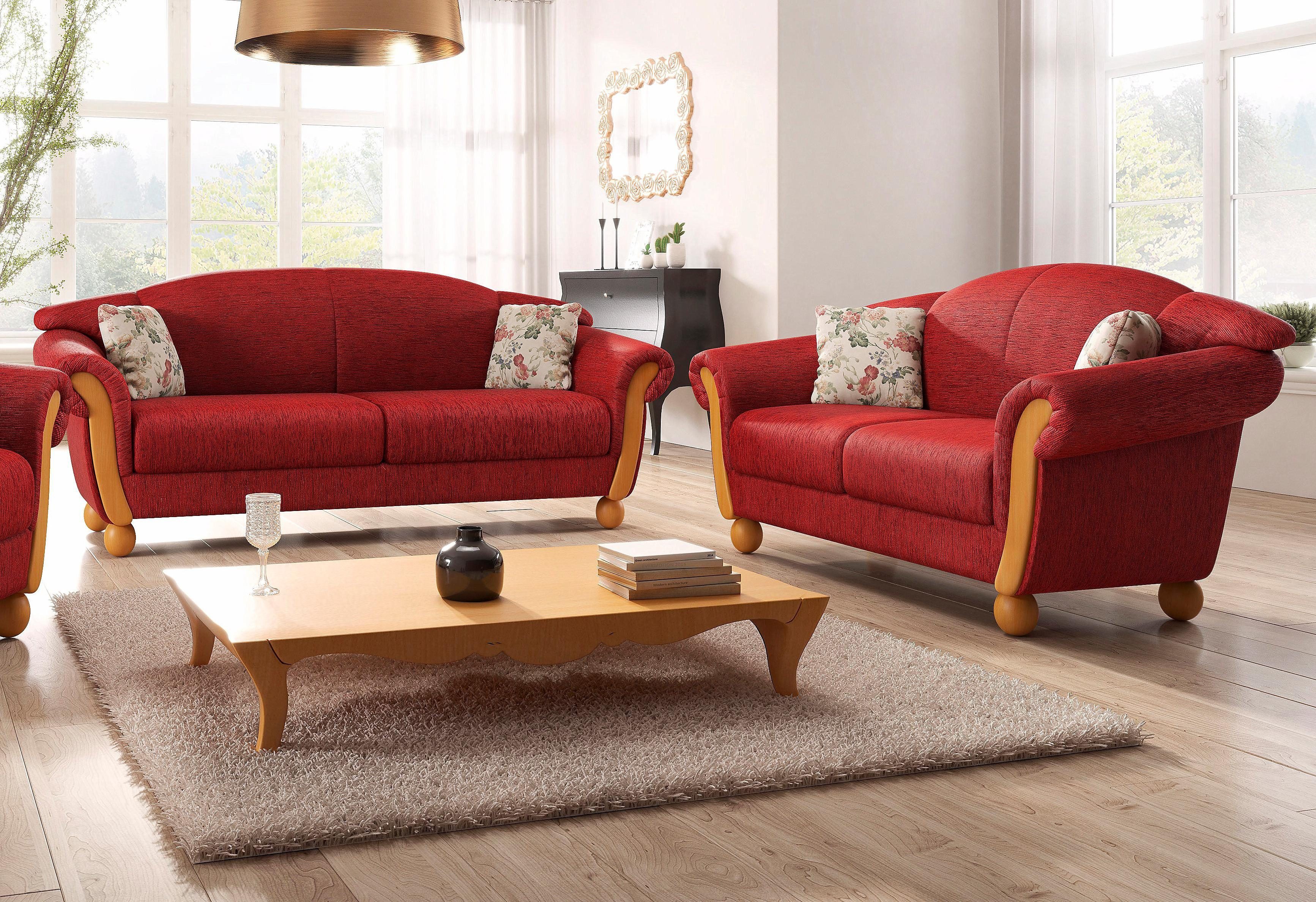 Home affaire Polstergarnitur Milano, bequem durch Federkern, Landhaus Stil, günstig online kaufen