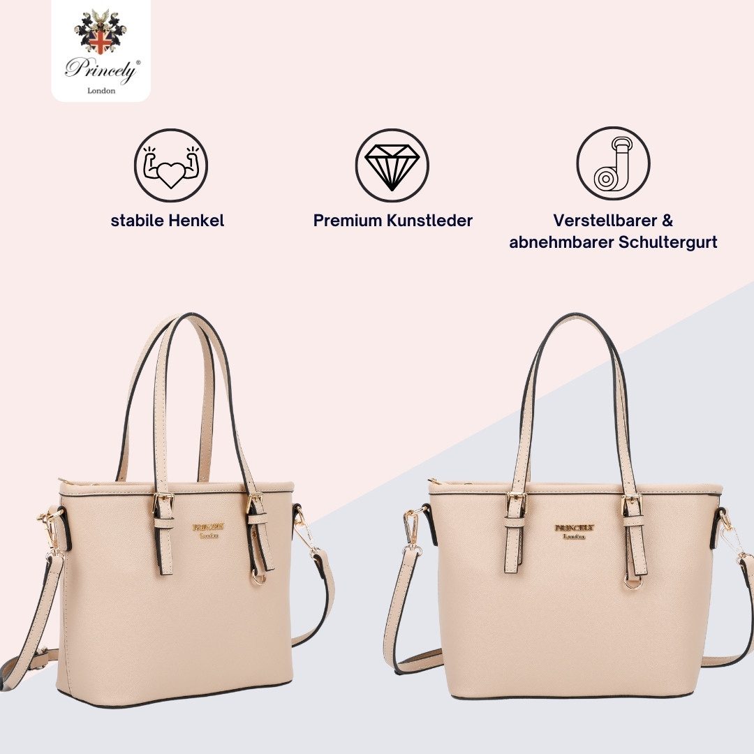 Princely London Handtasche Beverly Small - Handtasche - Kleine Shopper-Tasche mit Schultergurt – Bild 4 von 5