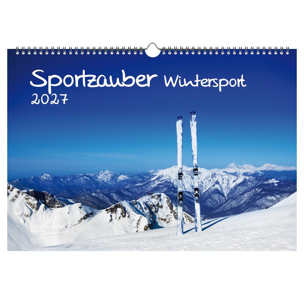 Seelenzauber Wandkalender Sportzauber Wintersport DIN A3 Kalender 2027 Freizeit Sport Fitness