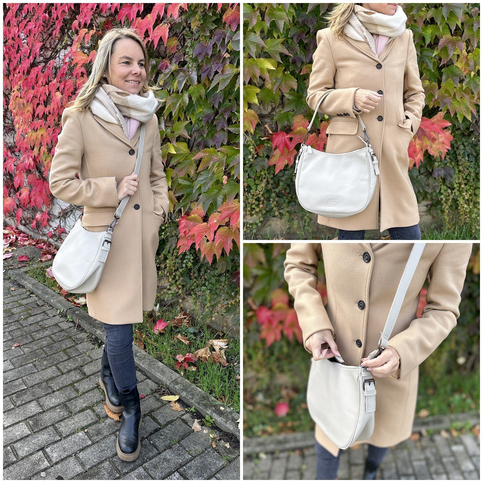 LECONI Schultertasche Henkeltasche Damentasche Ledertasche Handtasche günstig online kaufen