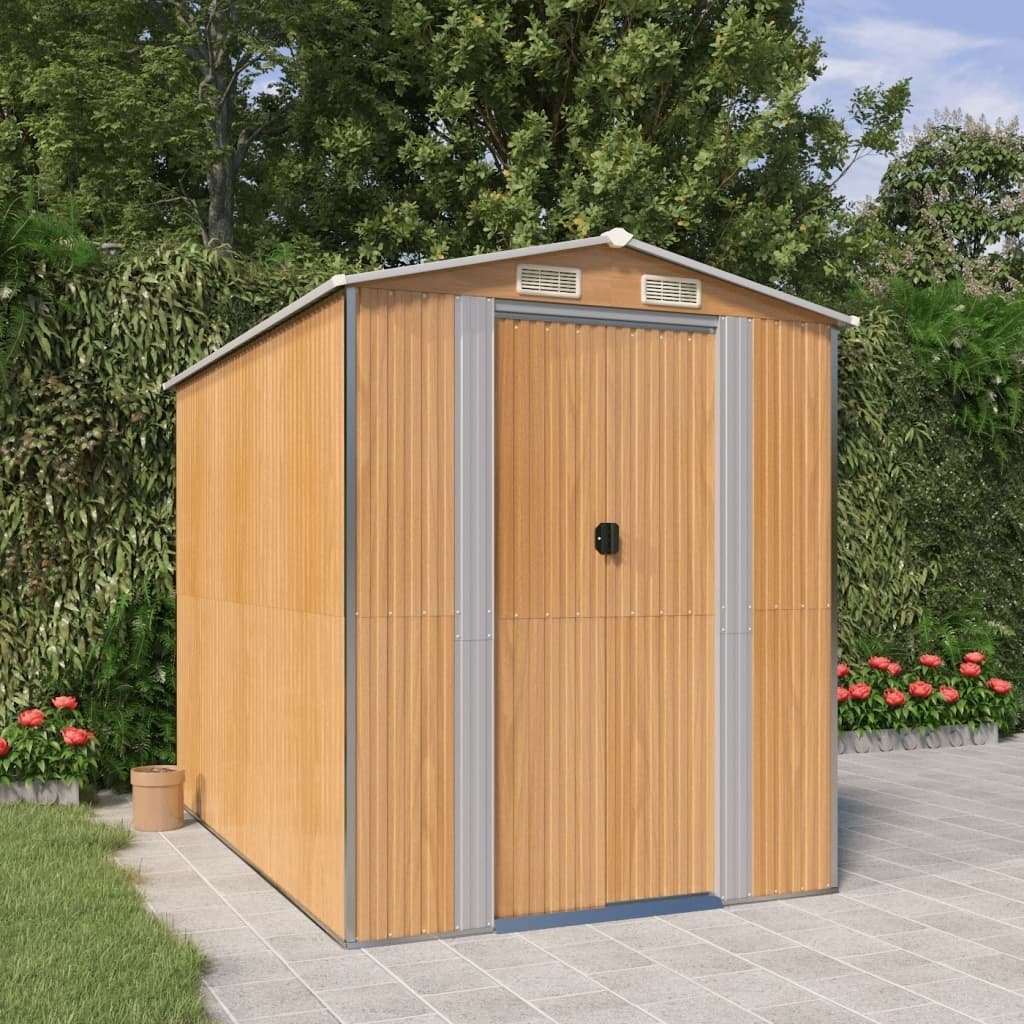 vidaXL GartenGeräteschrank »Geräteschuppen Hellbraun 192x274x223 cm
