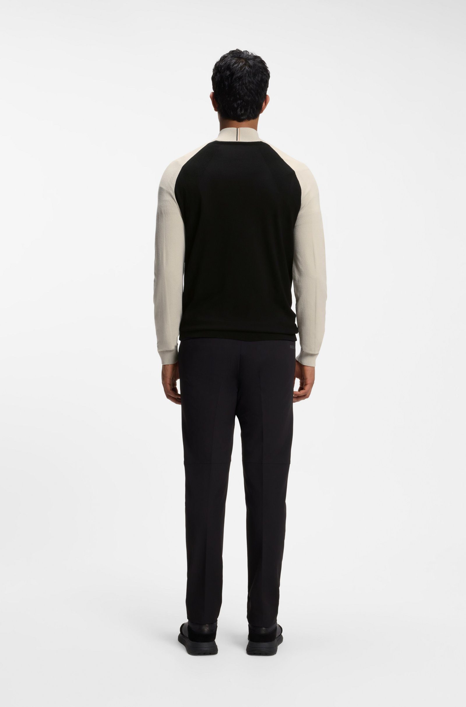 BOSS GREEN Strickpullover Color-Block (1-tlg)