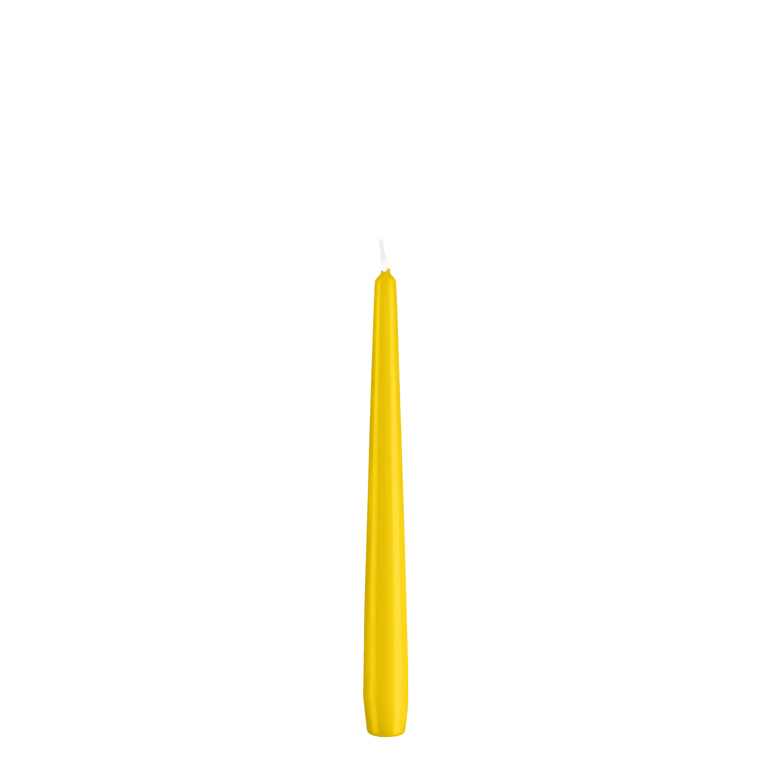 Kopschitz Kerzen Spitzkerze Spitzkerzen Zitrone 240 x Ø 23 mm, 12 Stück