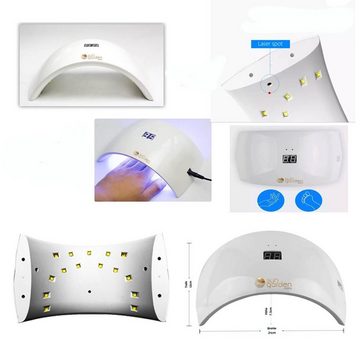 Sun Garden Nails Nagellack-Set Starterset mit LED/DUAL Lampe Sun 9s weiss