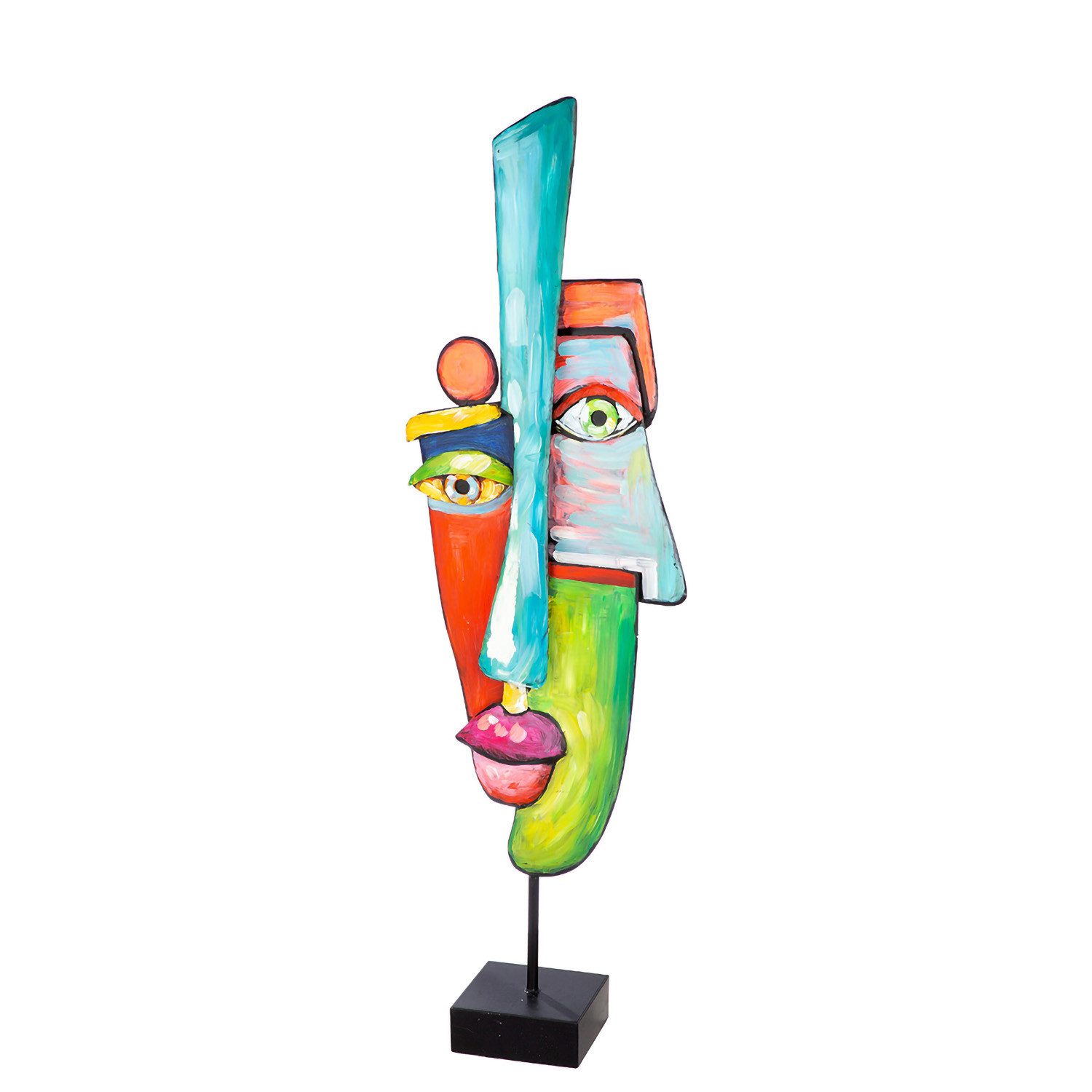 GILDE Skulptur MALANG Skulptur - Metall - bunt - Höhe 99,5 cm - Skulptur - Dekoration (1x Skulptur, Figur - Wohnaccessoires), moderne Skulptur - Deko - Schlafzimmer - Wohnzimmer