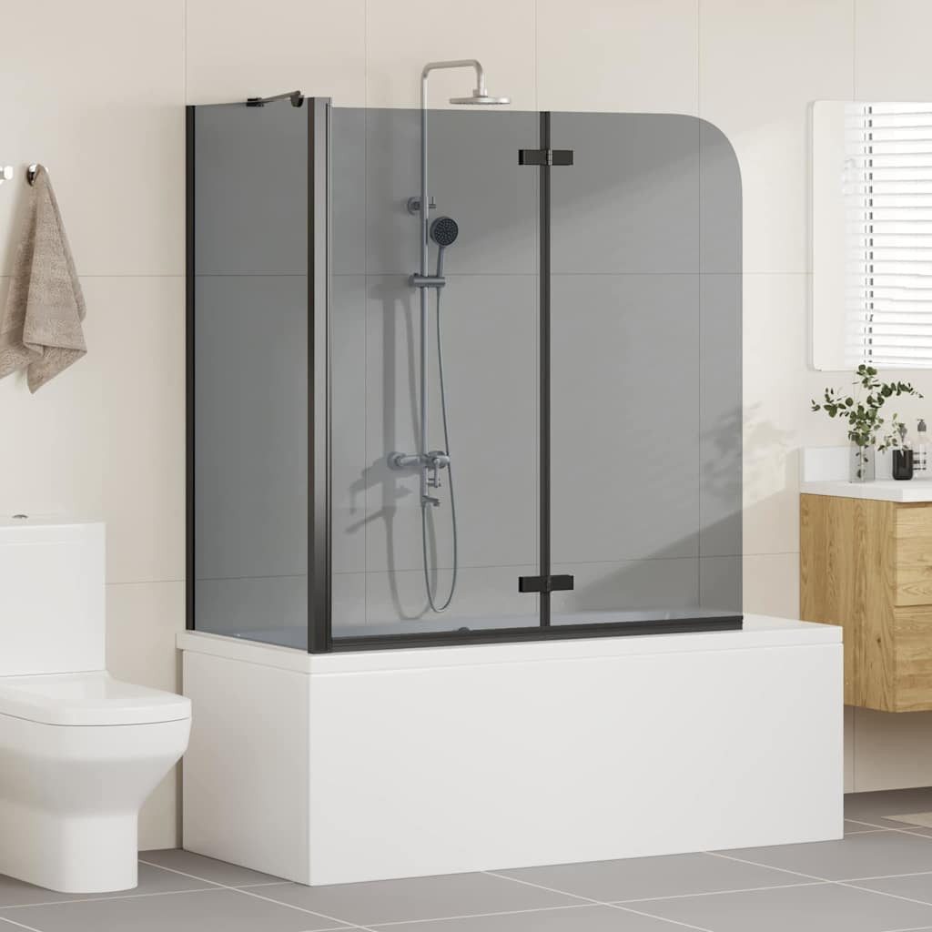 vidaXL Duschwand Bad-Duschschirm Schwarz 120 x 68 x 130 cm, (1 tlg)