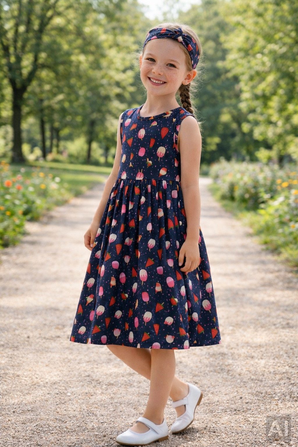 happy girls Jerseykleid (Set, 2-tlg) mit süßem Haarband mit Schleifendetail