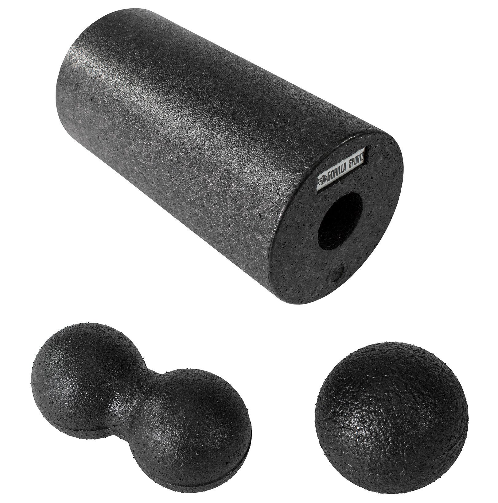 Yogamatte Faszientraining 3er Set inkl. Faszienrolle, Faszienball und Duo Ball