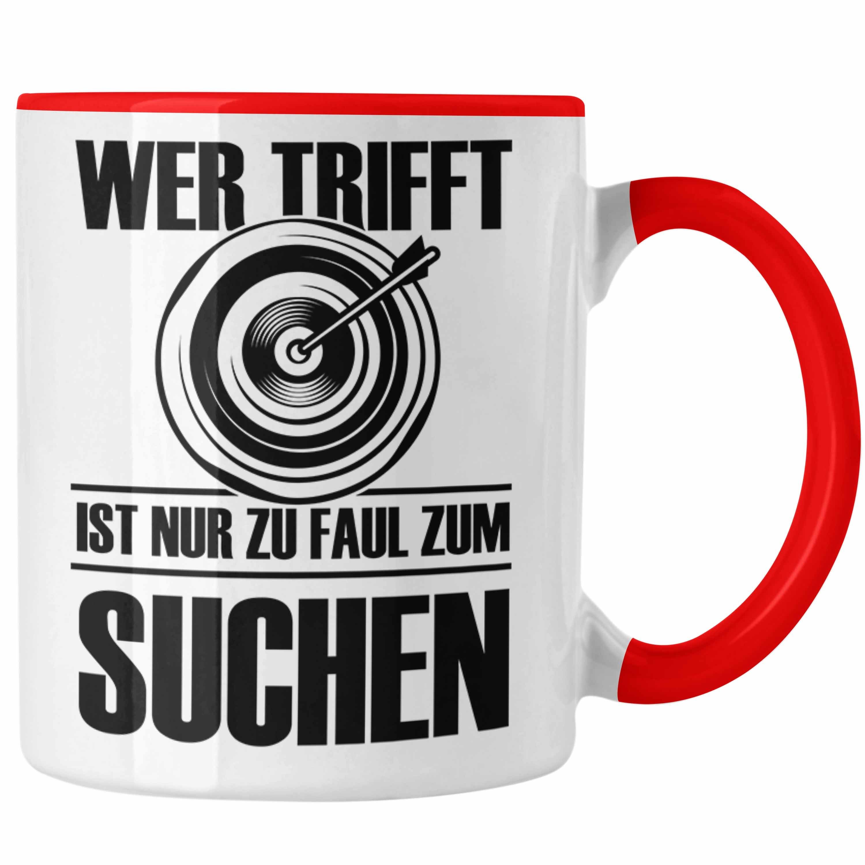 Trendation Tasse Bogenschießen Tasse mit Bogenschütze Spruch Geschenk