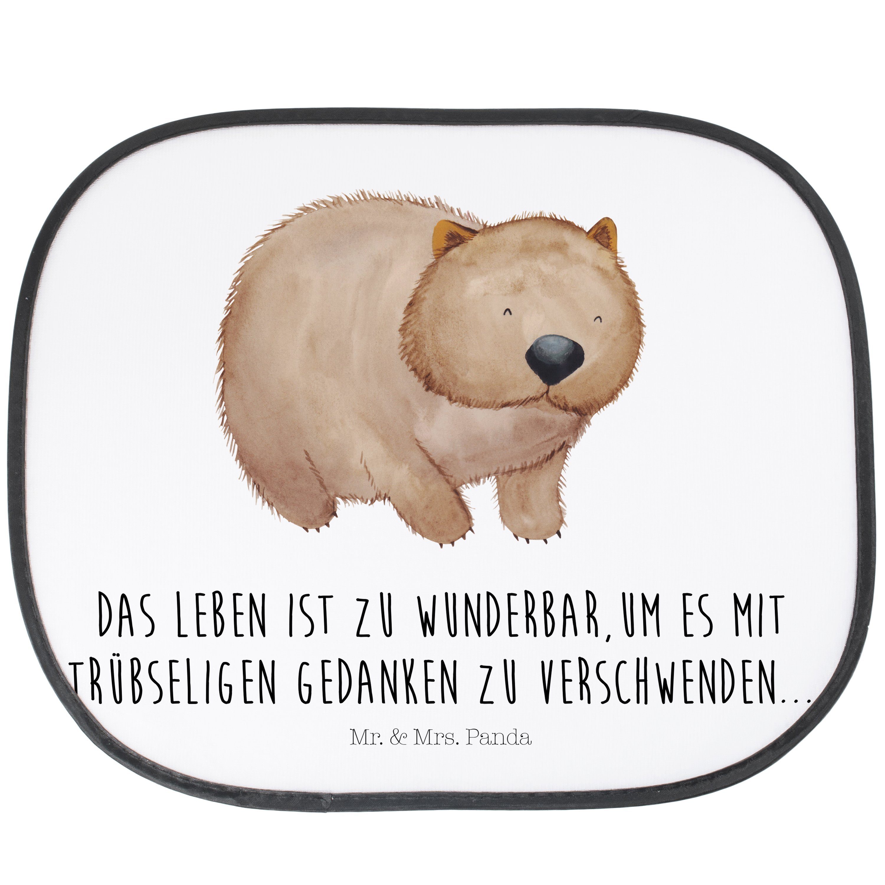 Sonnenschutz Wombat - Weiß - Geschenk, Sonnenschutz Kinder, Motivation, Tiere, lus, Mr. & Mrs. Panda, Seidenmatt