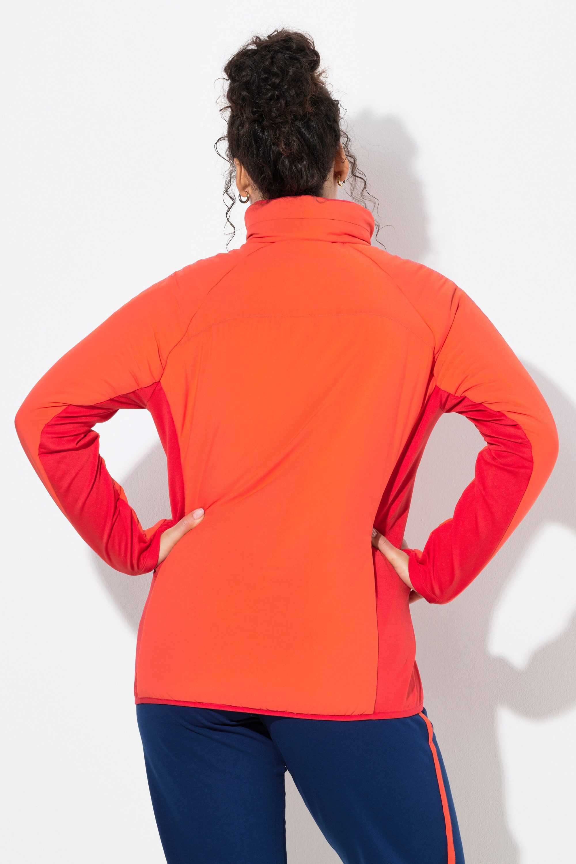 Ulla Popken Funktionsjacke Funktionsjacke Kapuze Stehkragen 2-Wege-Zipper