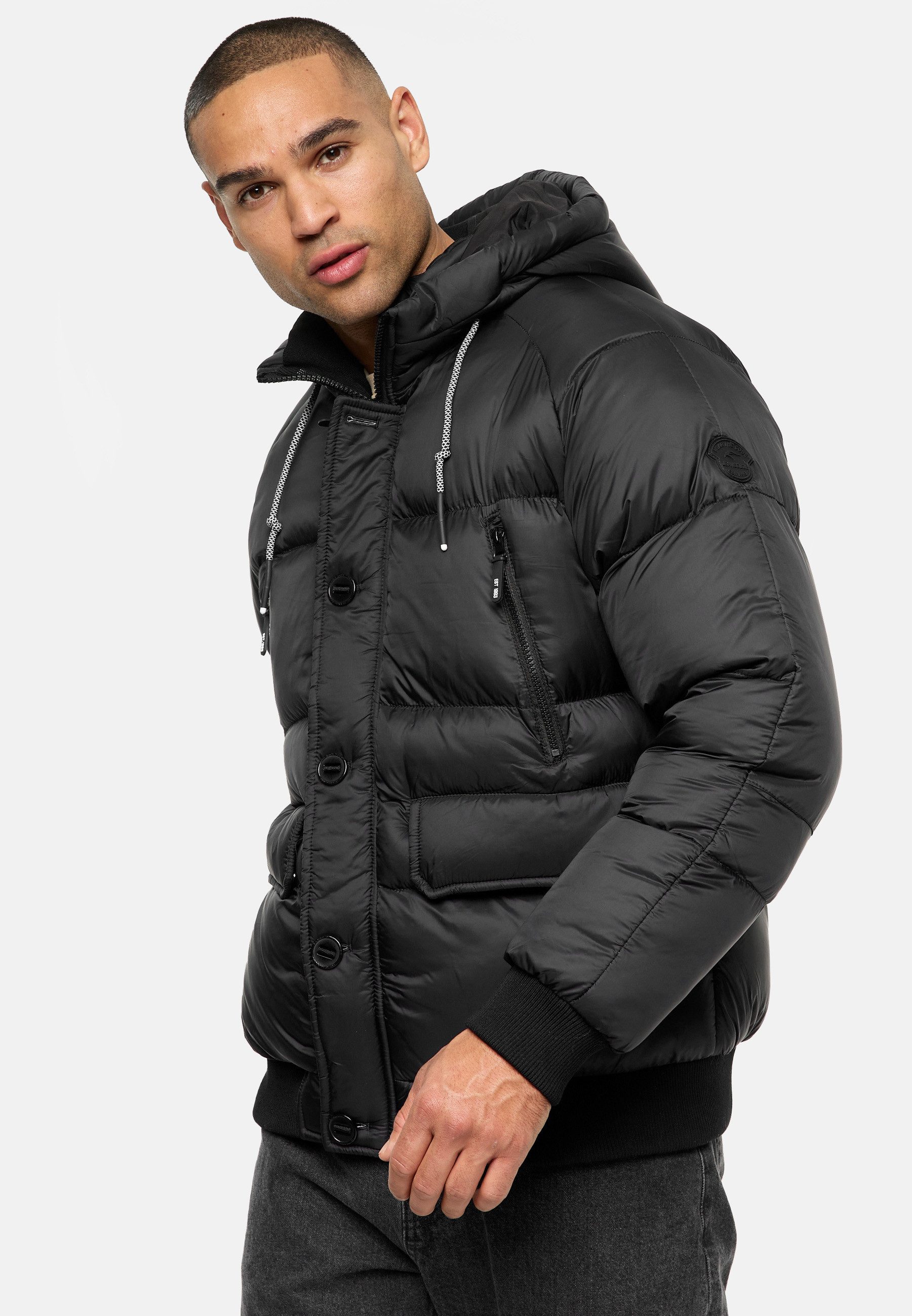 Indicode Steppjacke Herren INPaulix Herrenjacke Daunen-Optik