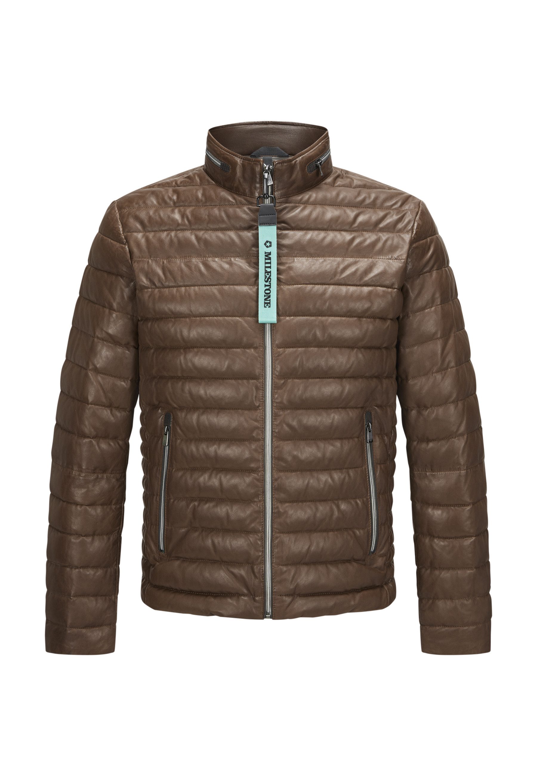 Lederjacke MSCortino Herren Bikerjacke Jacke Leder klassisch