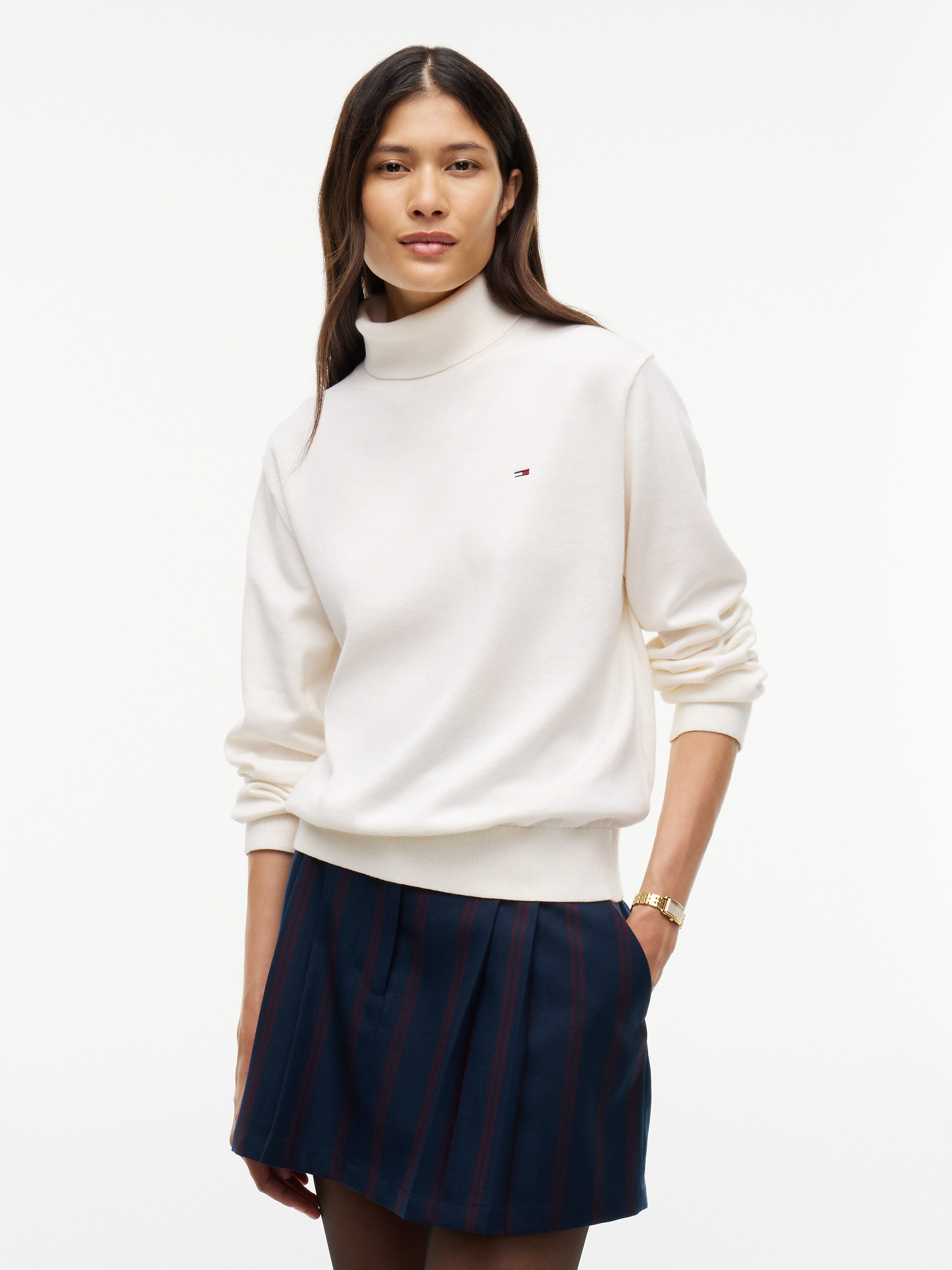 Tommy Jeans Rollkragenpullover TJW ESSENTIAL TRTLNK SWEATER Baumwolle