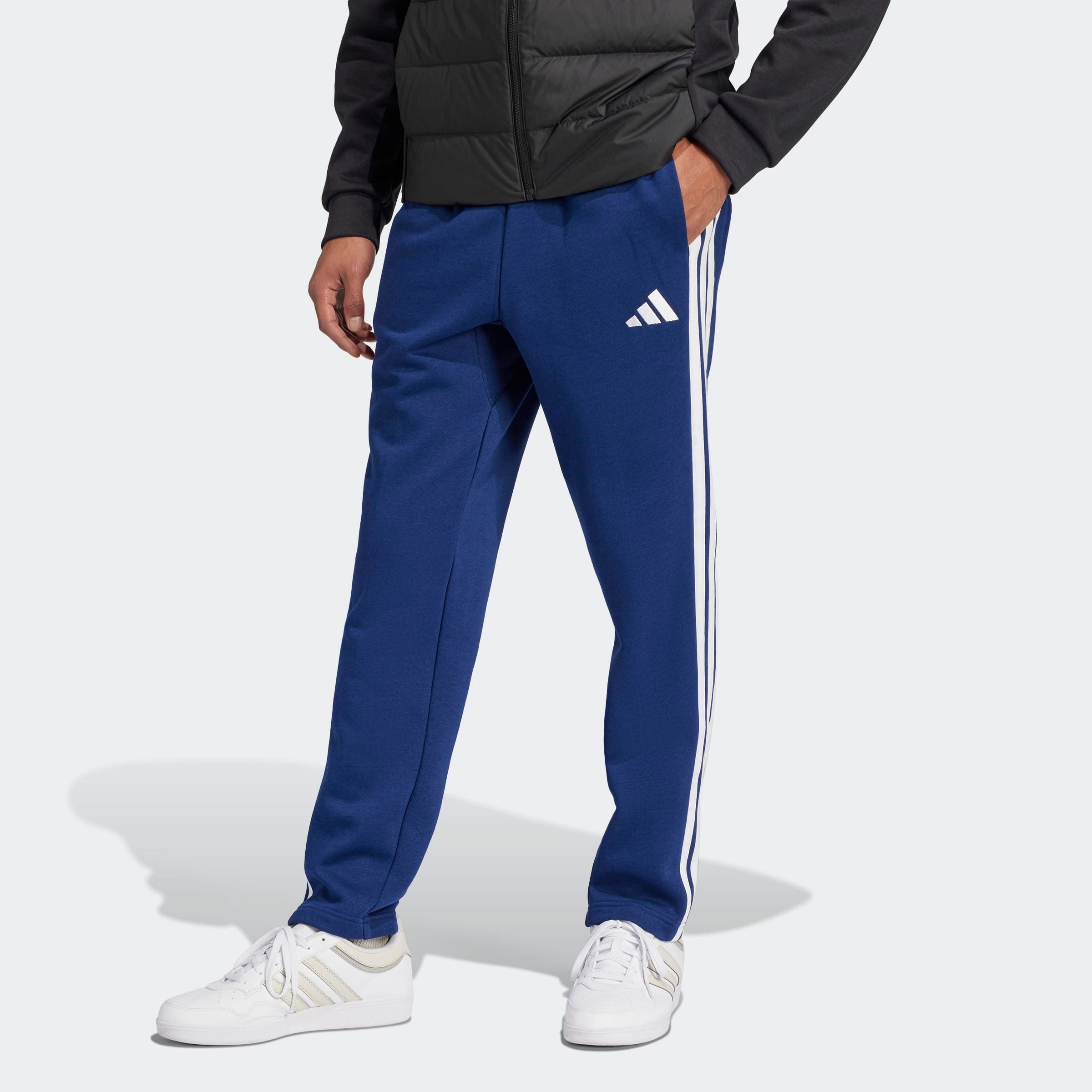 adidas Sportswear Sporthose M 3S FL O PT aus Baumwolle, Polyester und Viskose, offener Saum