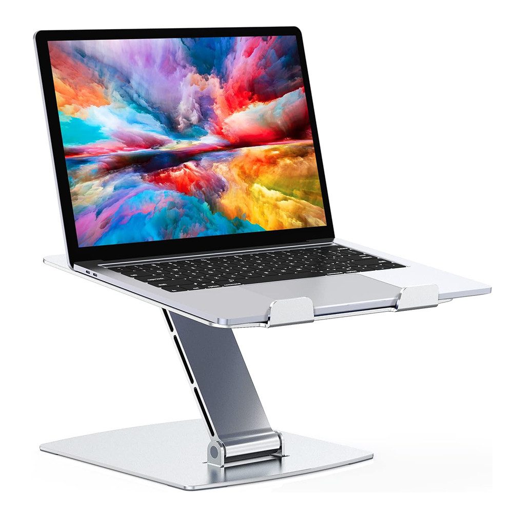 TUWENA Laptop-Ständer Laptop Ständer Höhenverstellbar, Ergonomischer Notebook Ständer, (Aluminium Laptopständer für MacBook Air, Pro, Allen Laptops 10-17 Zoll)