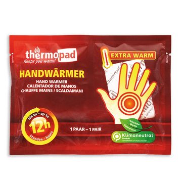 Thermopad Handwärmer THERMOPAD Handwärmer 10 Paar, 12h Wärme, luftaktiviert, sofort einsatzbereit, natürliche und unbedenkliche Inhaltsstoffe, für Outdoor-Aktivitäten, ideal in Handschuhen